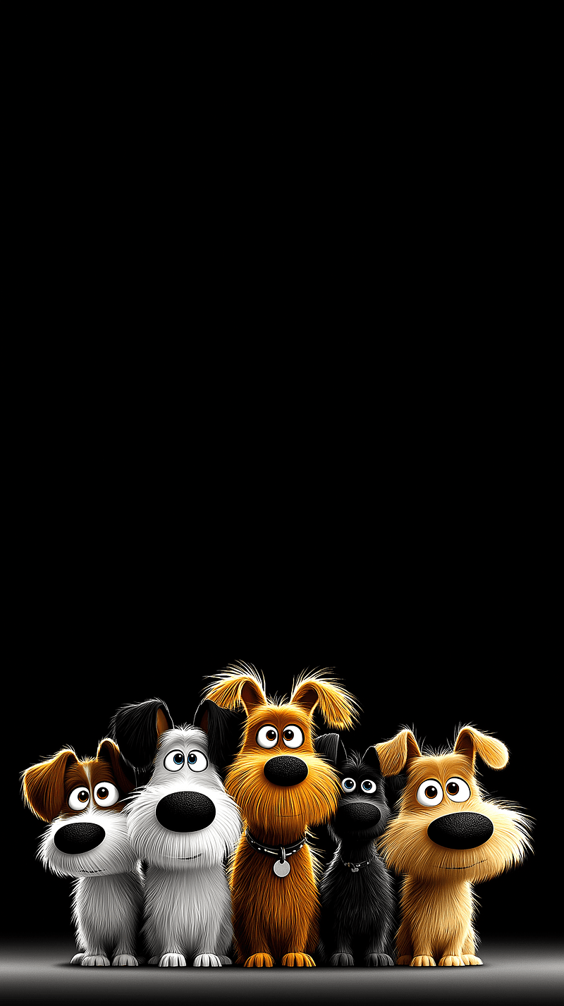 Cute little Dogs Wallpaper 4K Dark Background - draft mobile Wallpaper | Picmaze