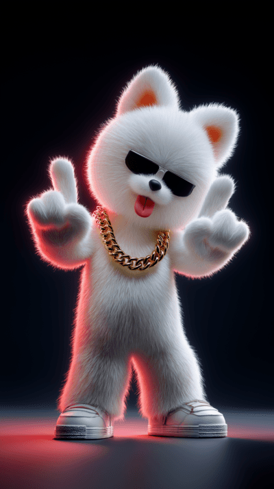 Swag Cute White Dog with Sunglasses AMOLED Wallpaper – Cool 3D Android Background - Mobile mobile Wallpaper | Picmaze
