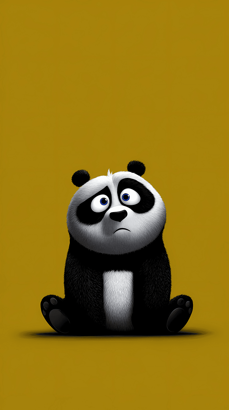 Sad Cute Panda Mobile Wallpaper 4K - Panda Wallpapers mobile Wallpaper | Picmaze