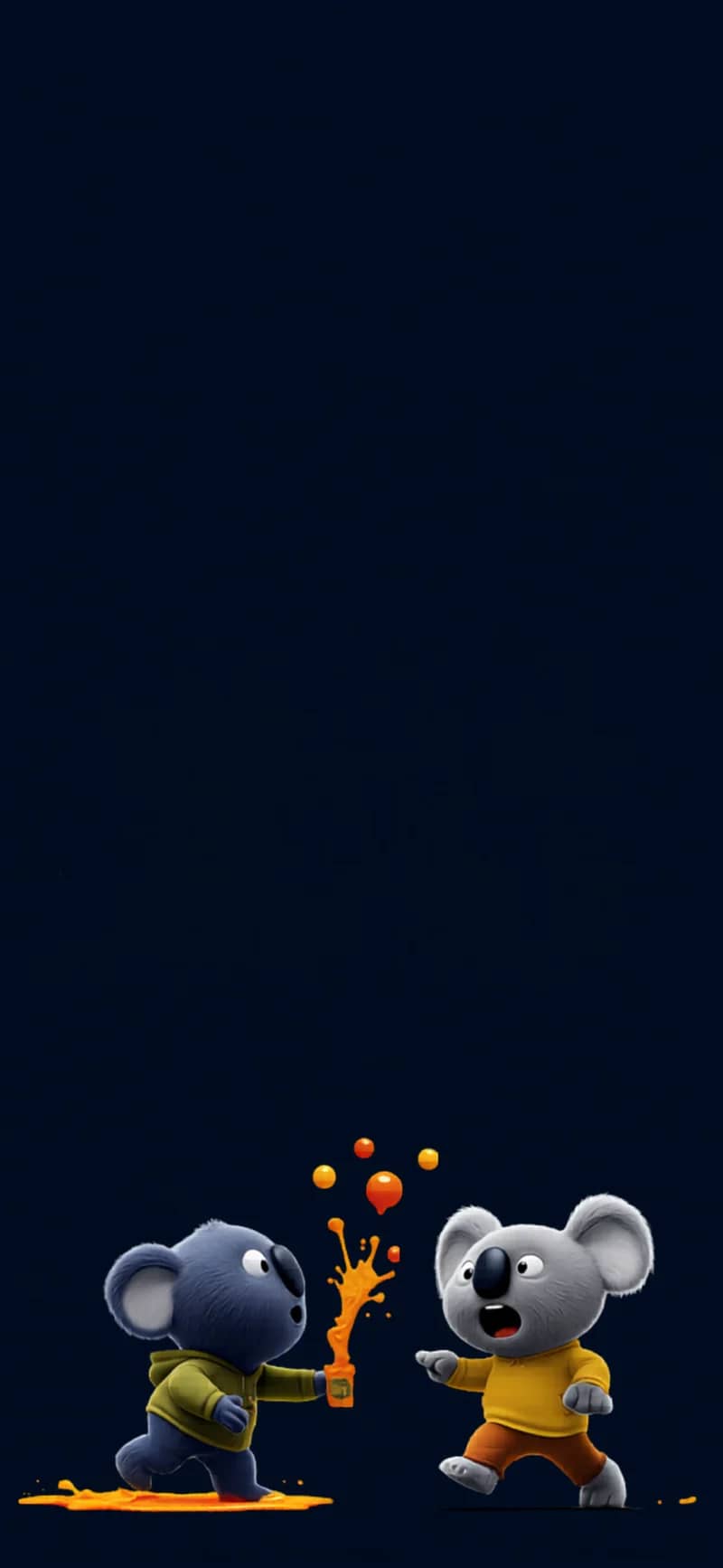 Cute 3D Koala Cartoon Dark Aesthetic iOS Wallpaper Wallpaper | Picmaze