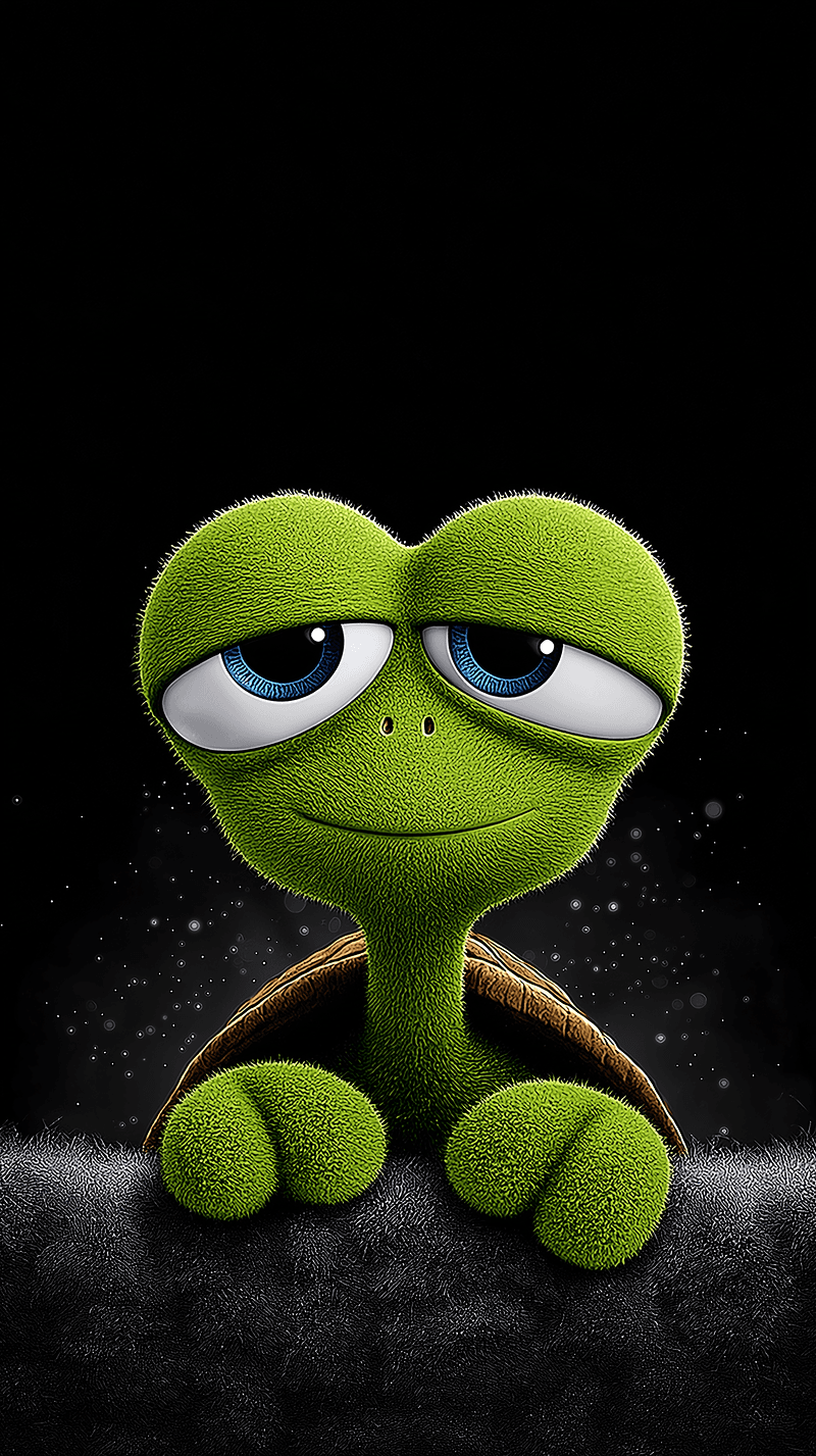 Cute Sleepy Turtle Wallpaper 4K Dark Aesthetic - NATURE mobile Wallpaper | Picmaze