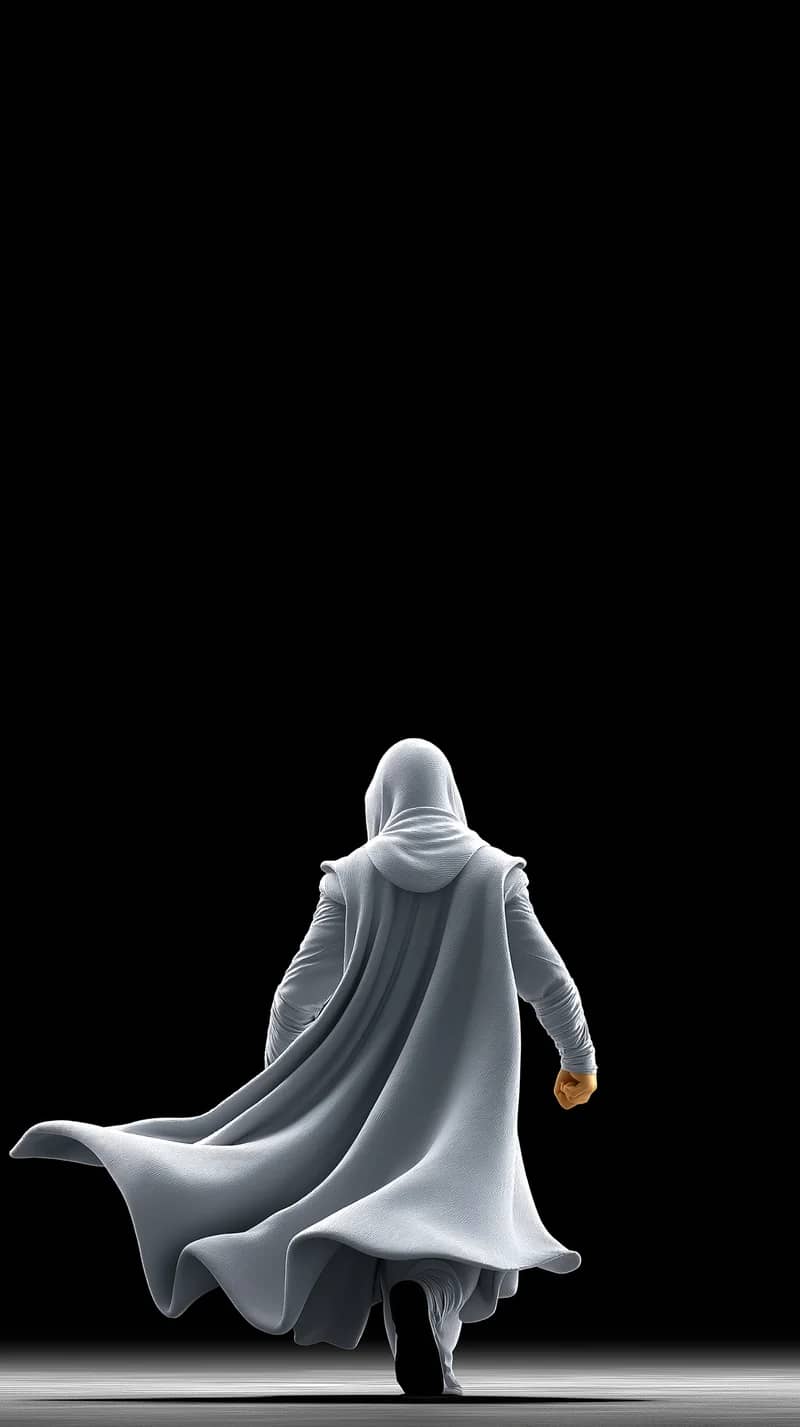 White Ninja Cloak Walk Minimal Dark 4K HD Wallpaper - Ninja Wallpapers  mobile Wallpaper | Picmaze