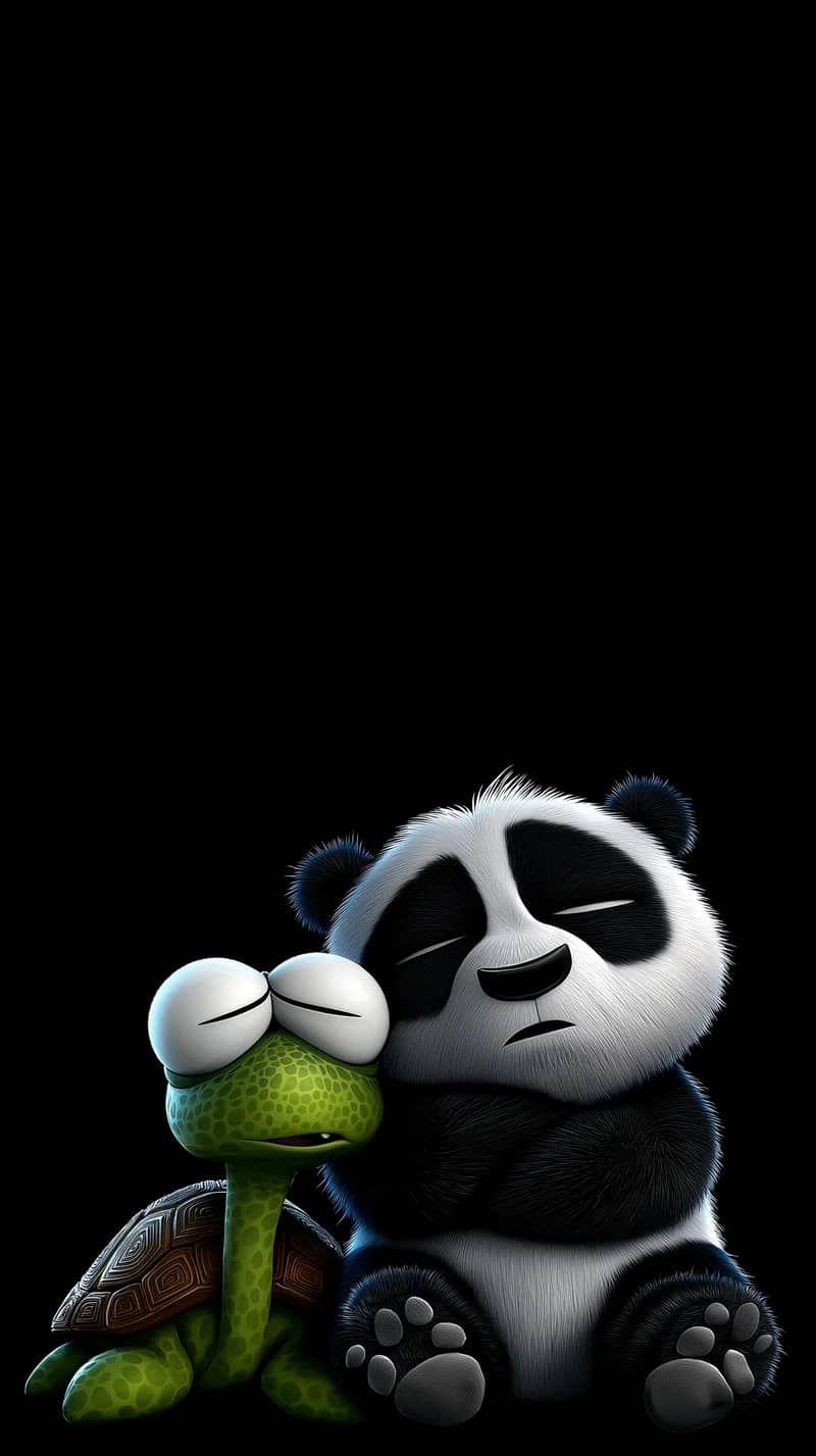 Cute Sleeping Panda Hugging Turtle 3D Wallpaper HD - 3D Wallpaper mobile Wallpaper | Picmaze
