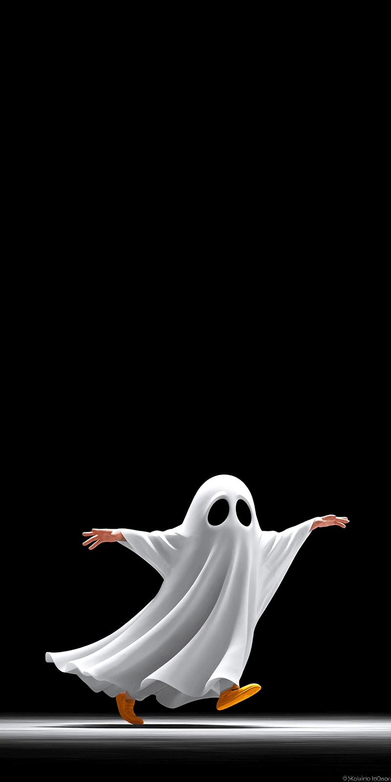Cute Dancing Ghost Wallpaper – Funny Cartoon Ghost Dark Background - ghost mobile Wallpaper | Picmaze