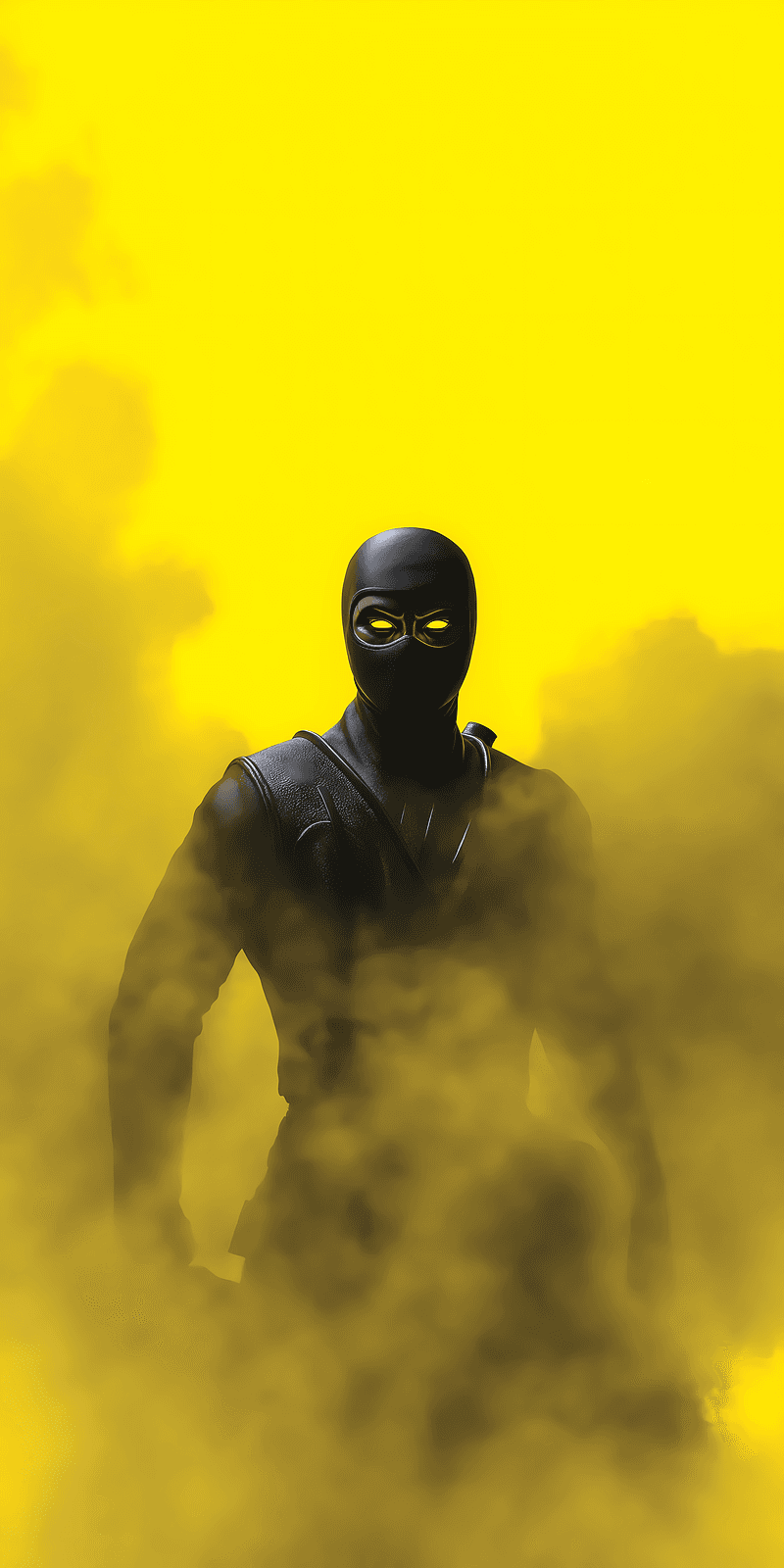 Shadow Ninja Warrior Wallpaper – Dark Masked Assassin Yellow 4K Android Background - Ninja Wallpapers  mobile Wallpaper | Picmaze