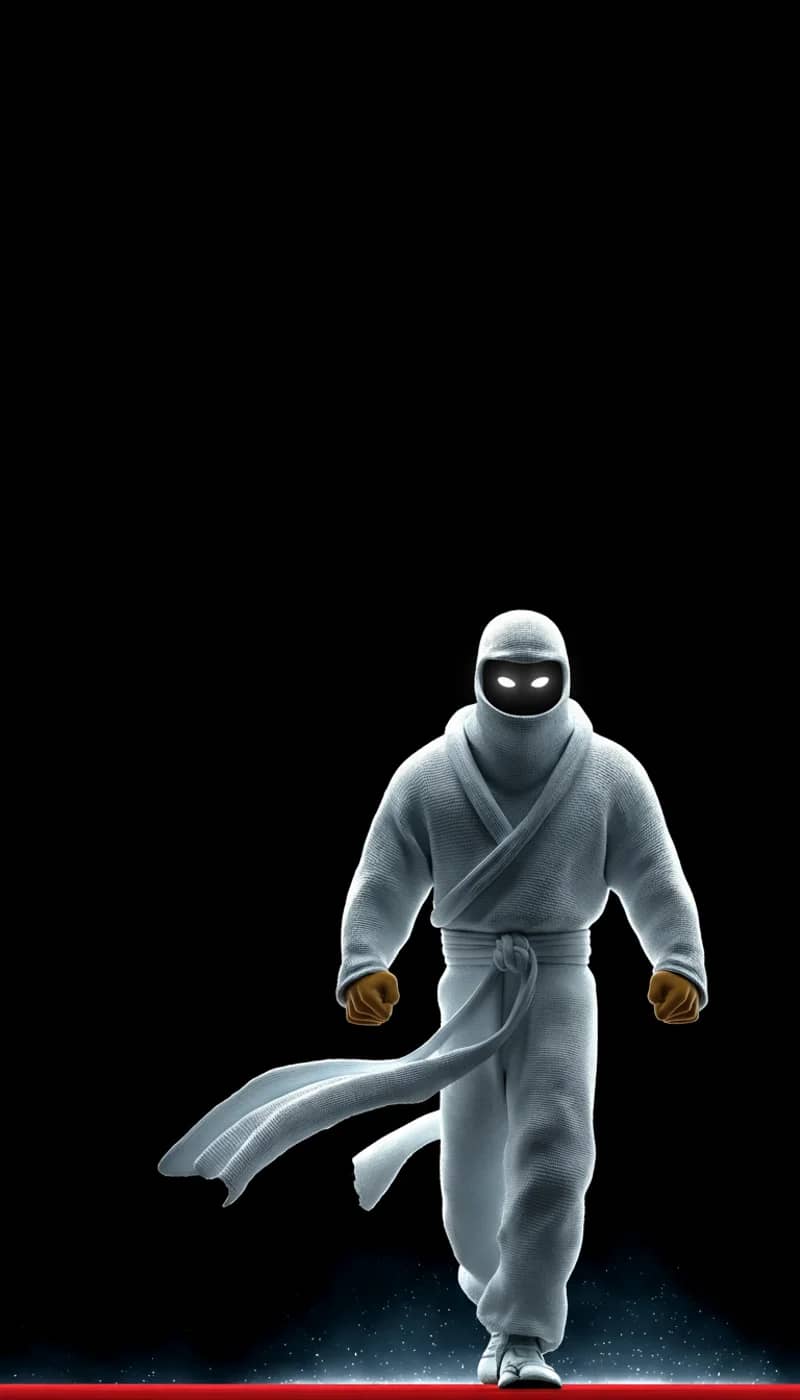 White Ninja Walking Forward Minimal 4K HD Wallpaper - Ninja Wallpapers  mobile Wallpaper | Picmaze