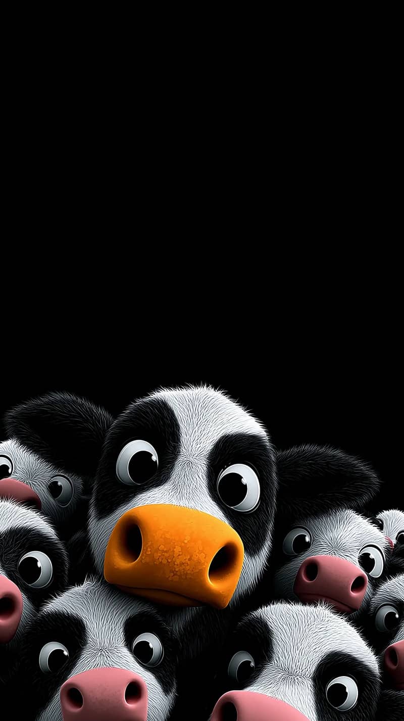 Cute Baby Cow Wallpaper with Bold Orange Nose Focus Wallpaper | Picmaze