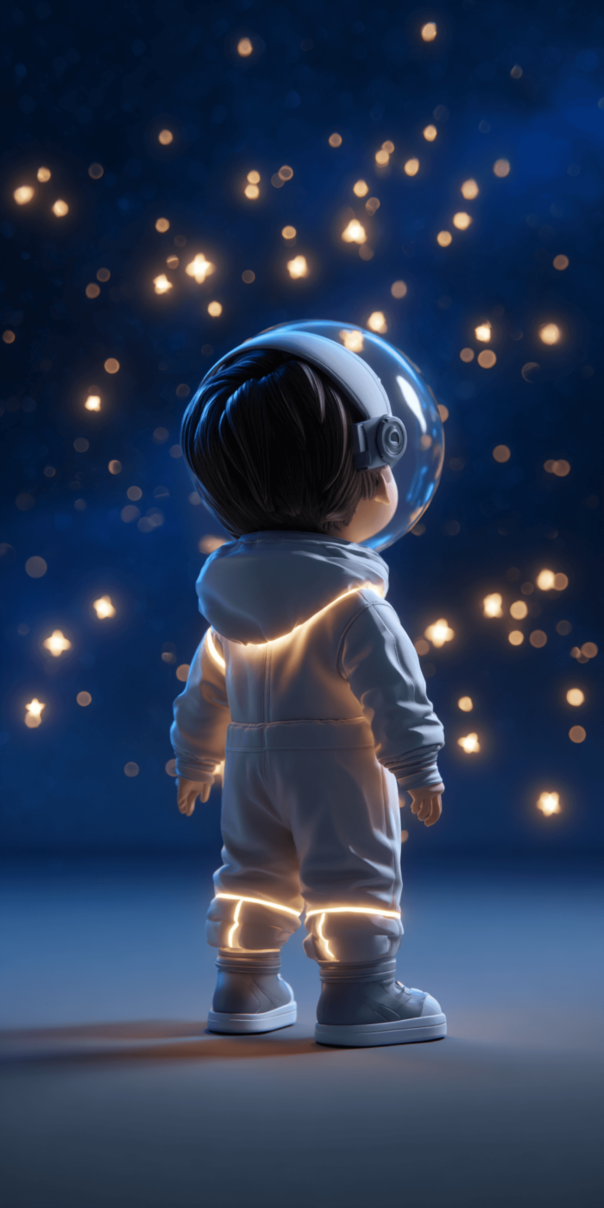 Cute Astronaut Boy iPhone Wallpaper – Dreamy Space Aesthetic iOS Background wallpaper - ios wallpapers | Picmaze