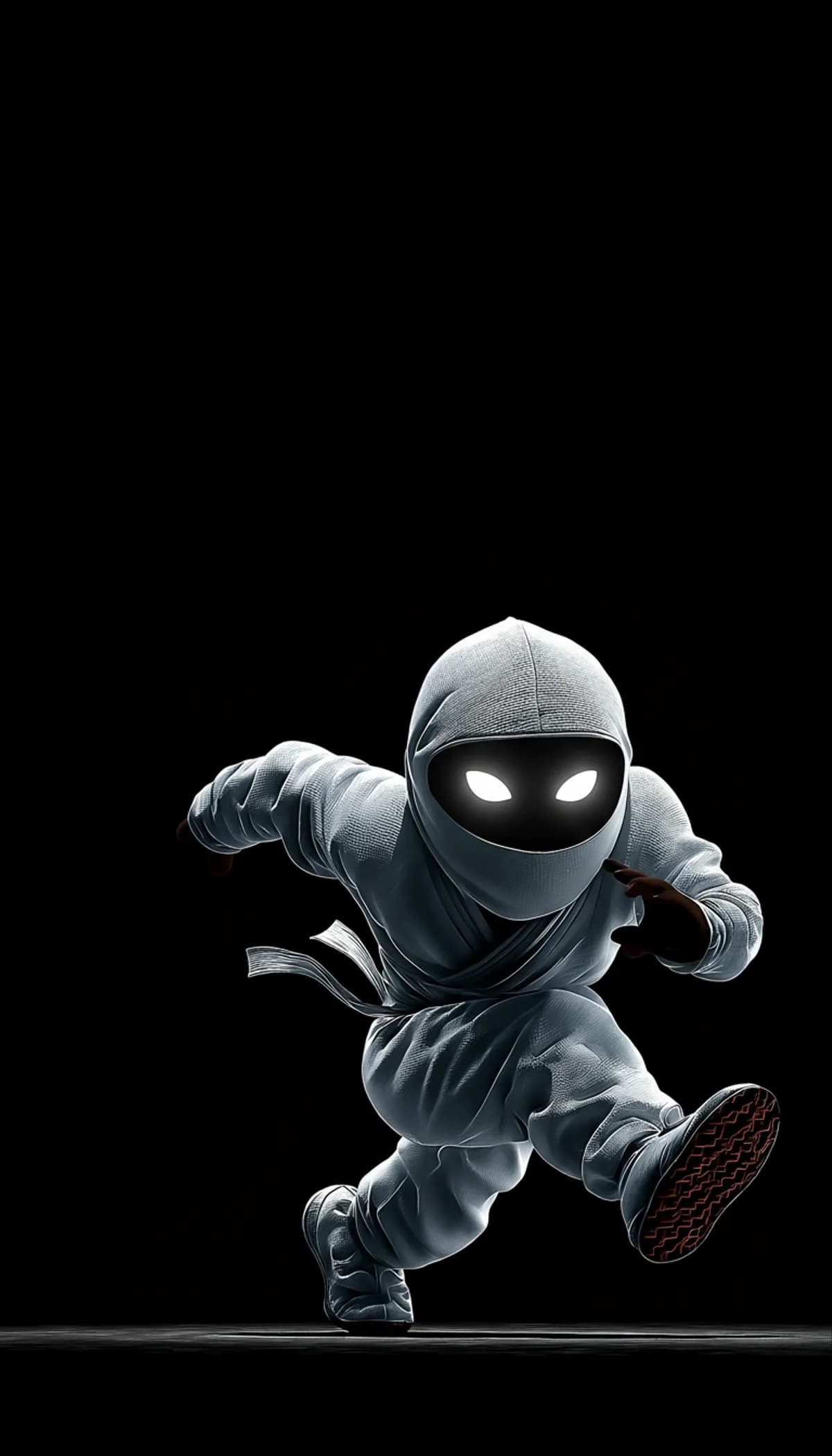 White Ninja Jump Action Minimal 4K HD Wallpaper wallpaper - Ninja Wallpapers  | Picmaze