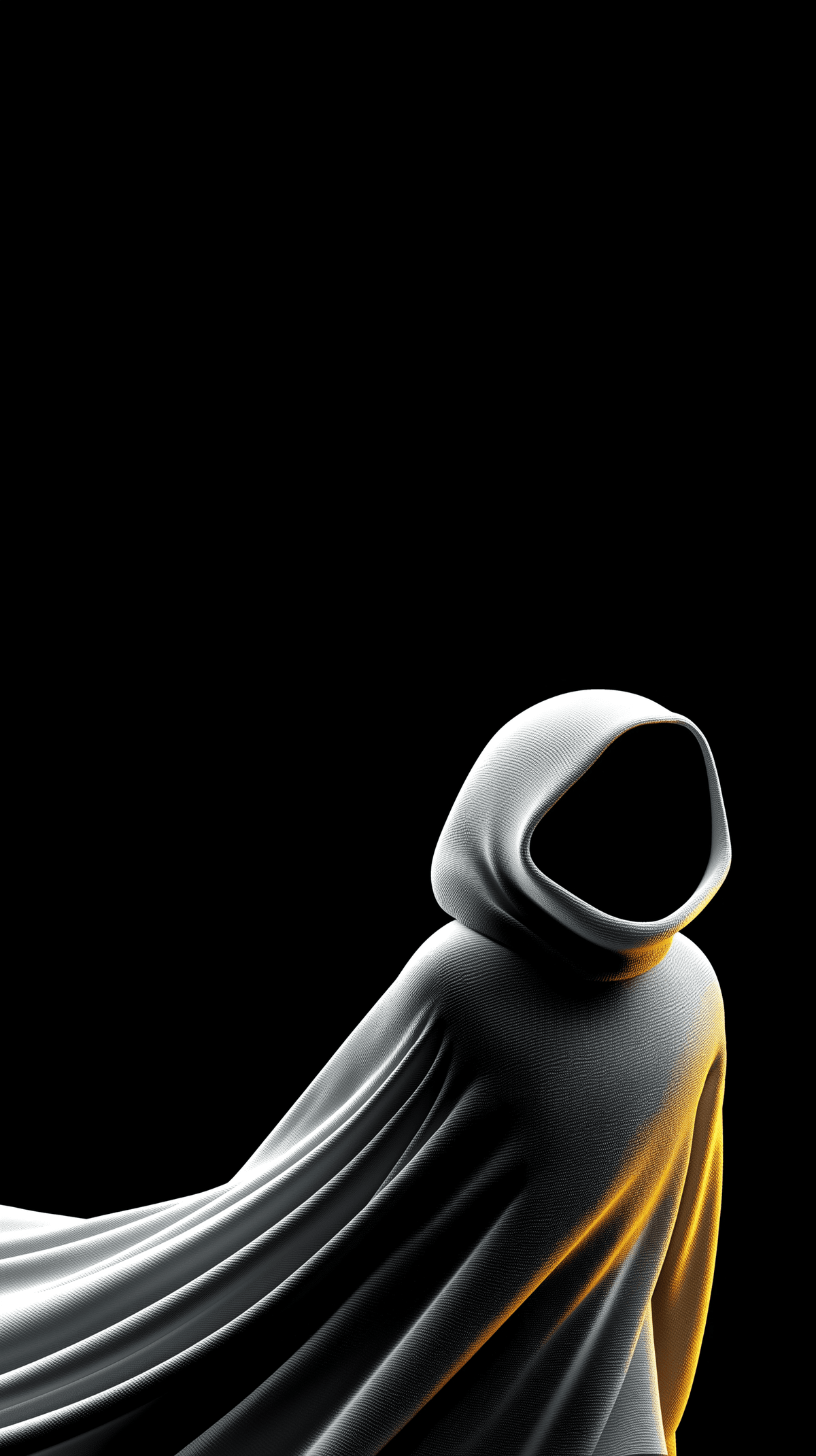 Minimal Hooded Ghost Android Wallpaper – Dark Aesthetic Phantom Background wallpaper - ghost | Picmaze