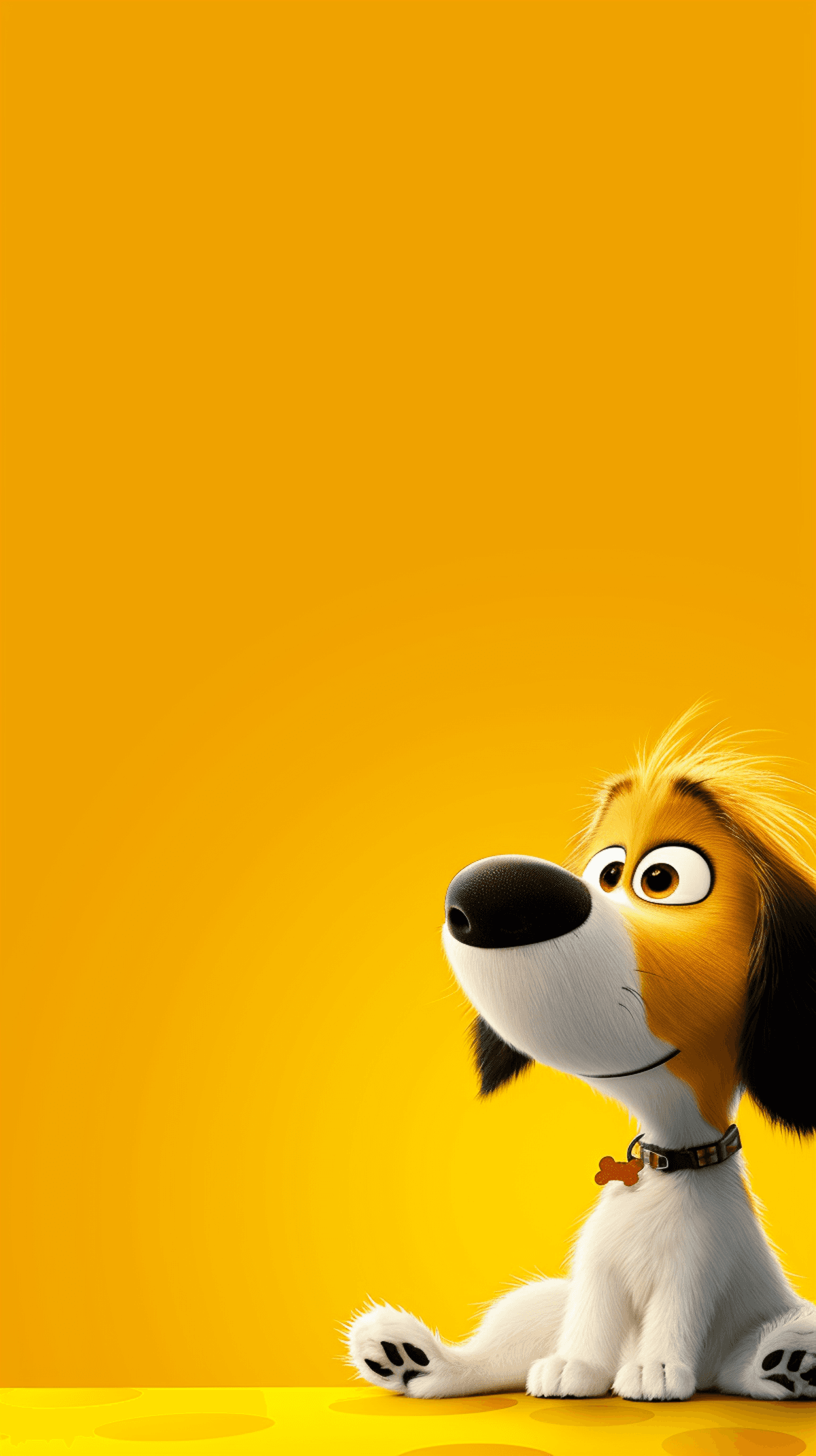 Cute Thoughtful Puppy Wallpaper 4K Yellow Background wallpaper - Dogs wallpaper | Picmaze