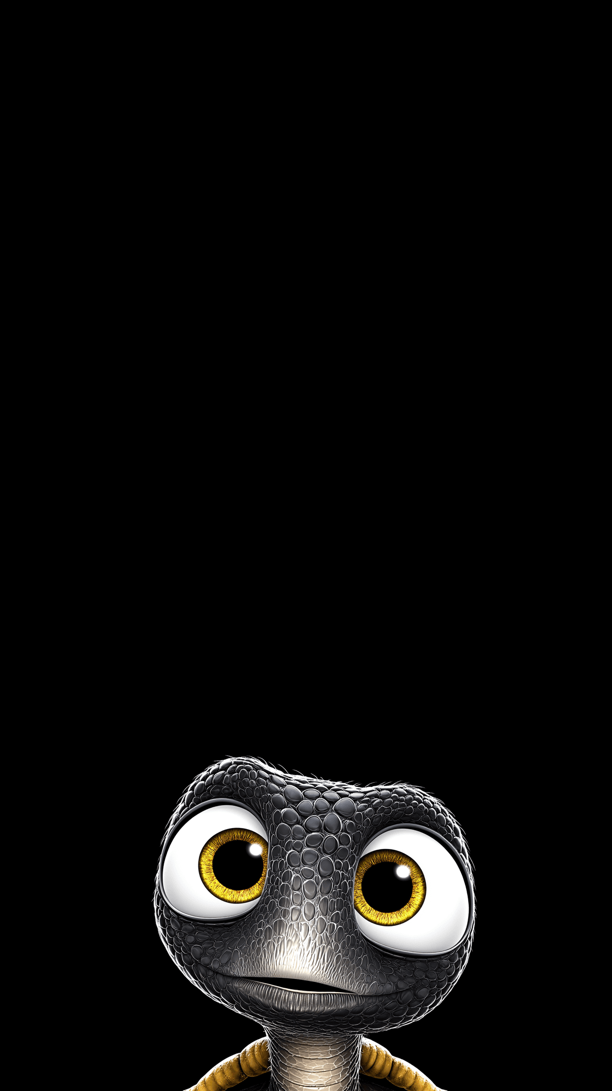 Cute Cartoon Baby Turtle Android Wallpaper – Big Eyes Yellow Turtle Minimal Dark Background wallpaper - Turtle | Picmaze