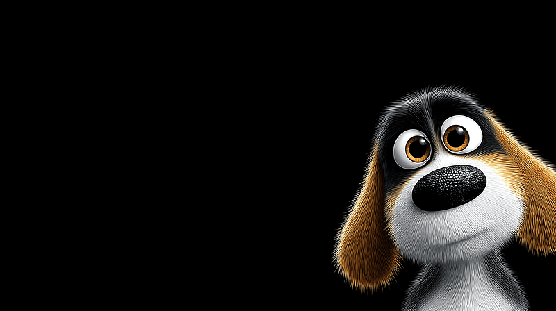 Cute Cartoon Dog Close-Up 4K Wallpaper - pc wallpapers desktop Wallpaper | Picmaze