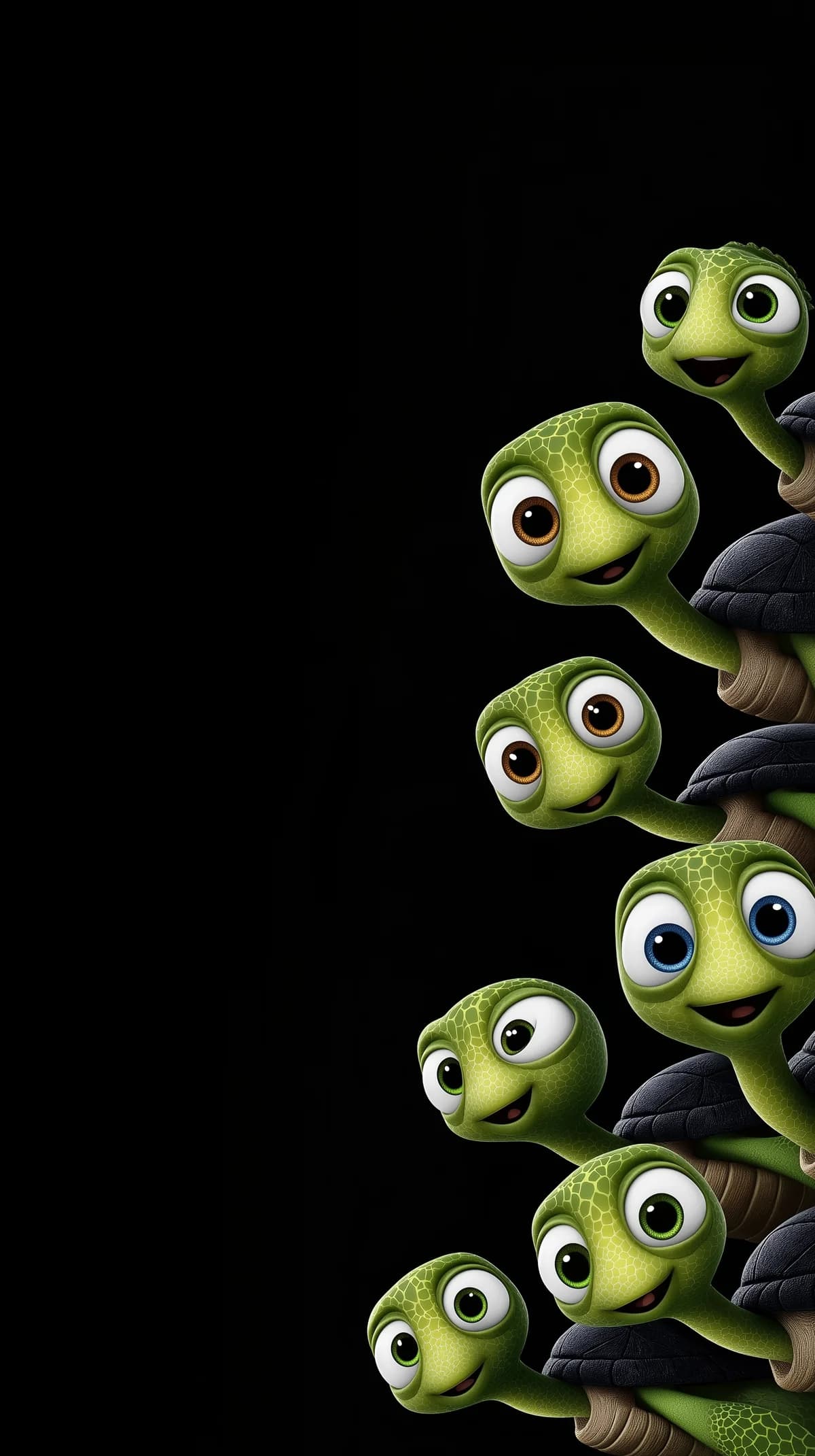 Cute Turtle Stack Wallpaper 4K Minimal Dark Aesthetic wallpaper - Turtle | Picmaze