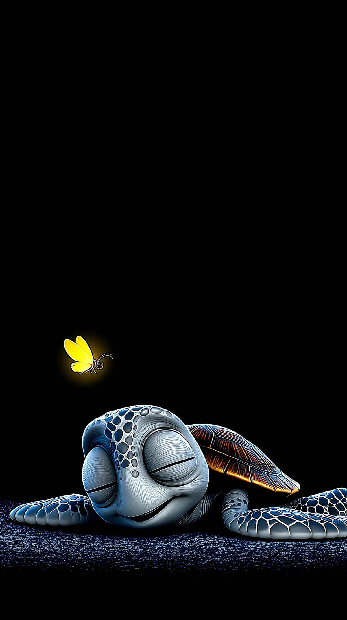 Sleeping Turtle Wallpaper with Glowing Butterfly Aesthetic wallpaper - Turtle | Picmaze