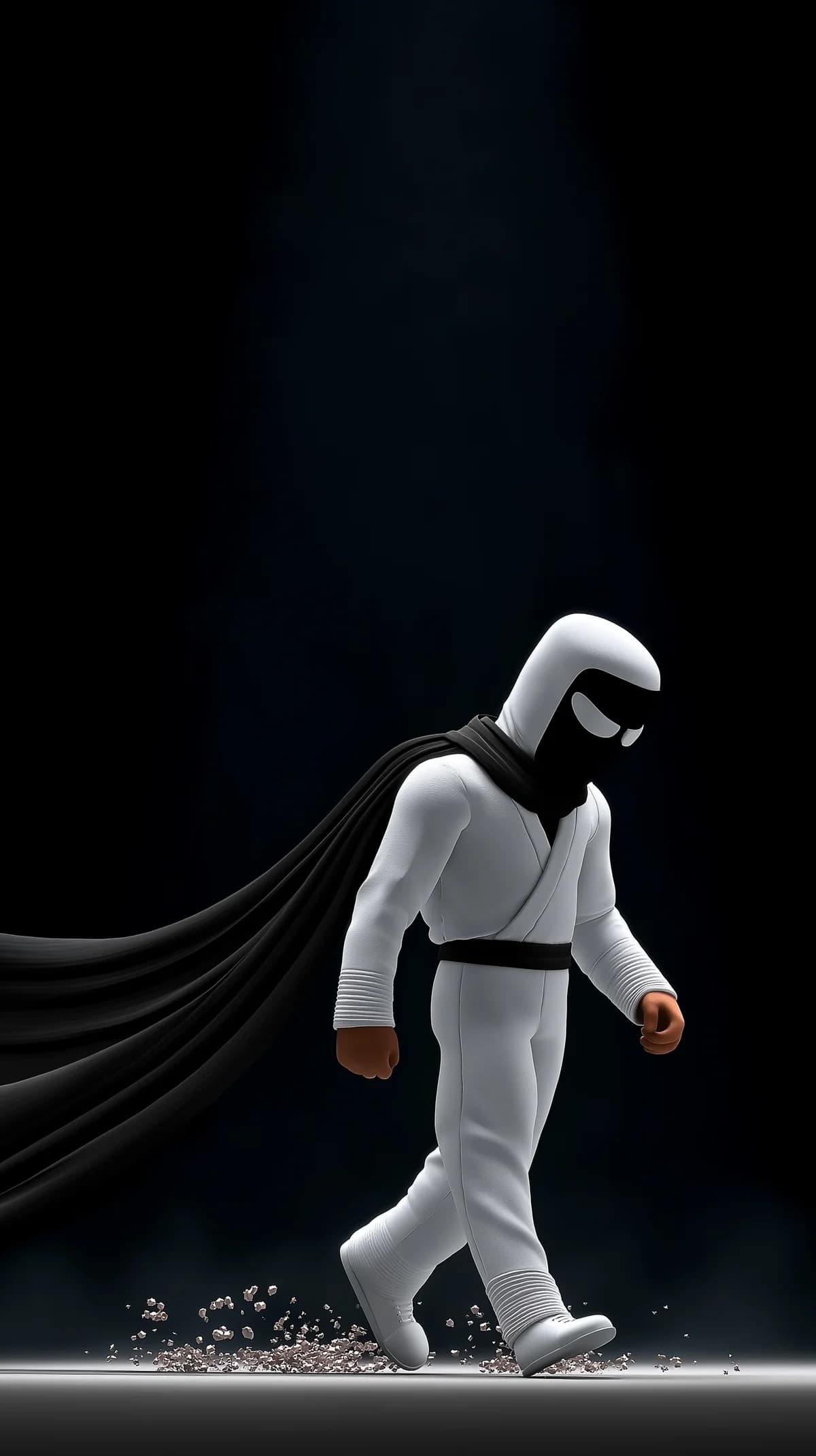 White Ninja Black Cloak Walk 4K HD Wallpaper wallpaper - Ninja Wallpapers  | Picmaze