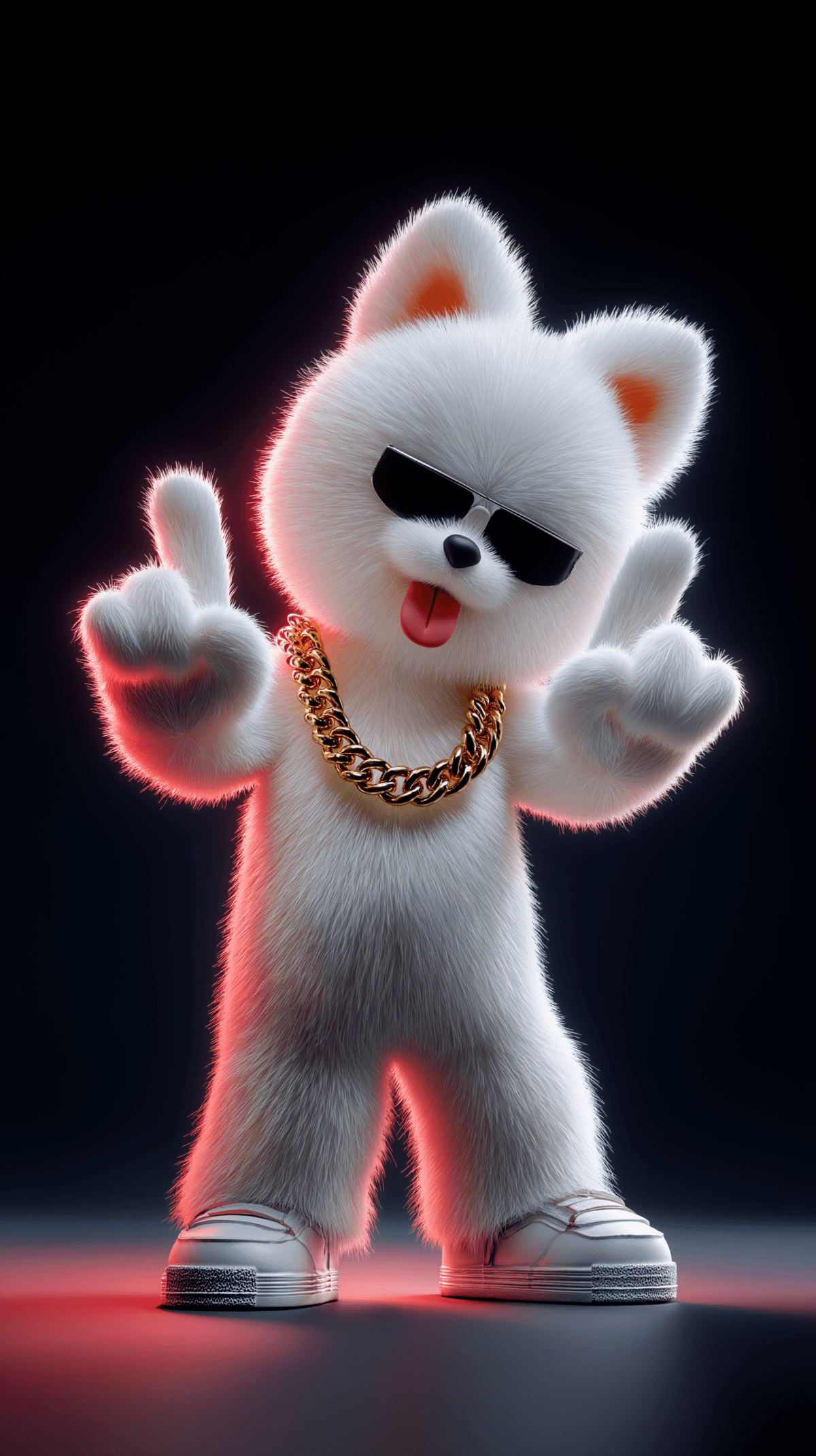 Swag Cute White Dog with Sunglasses AMOLED Wallpaper – Cool 3D Android Background wallpaper - Mobile | Picmaze