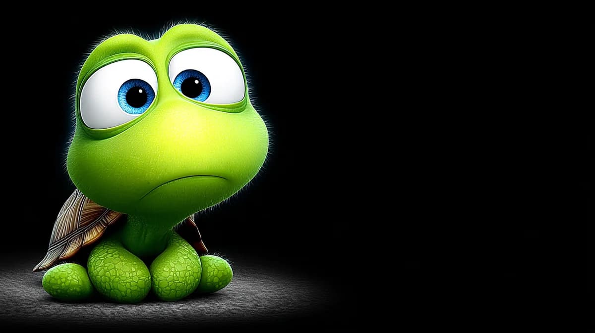 Cute Turtle Big Eyes 4K Desktop Wallpaper HD Dark Minimal wallpaper - pc wallpapers | Picmaze