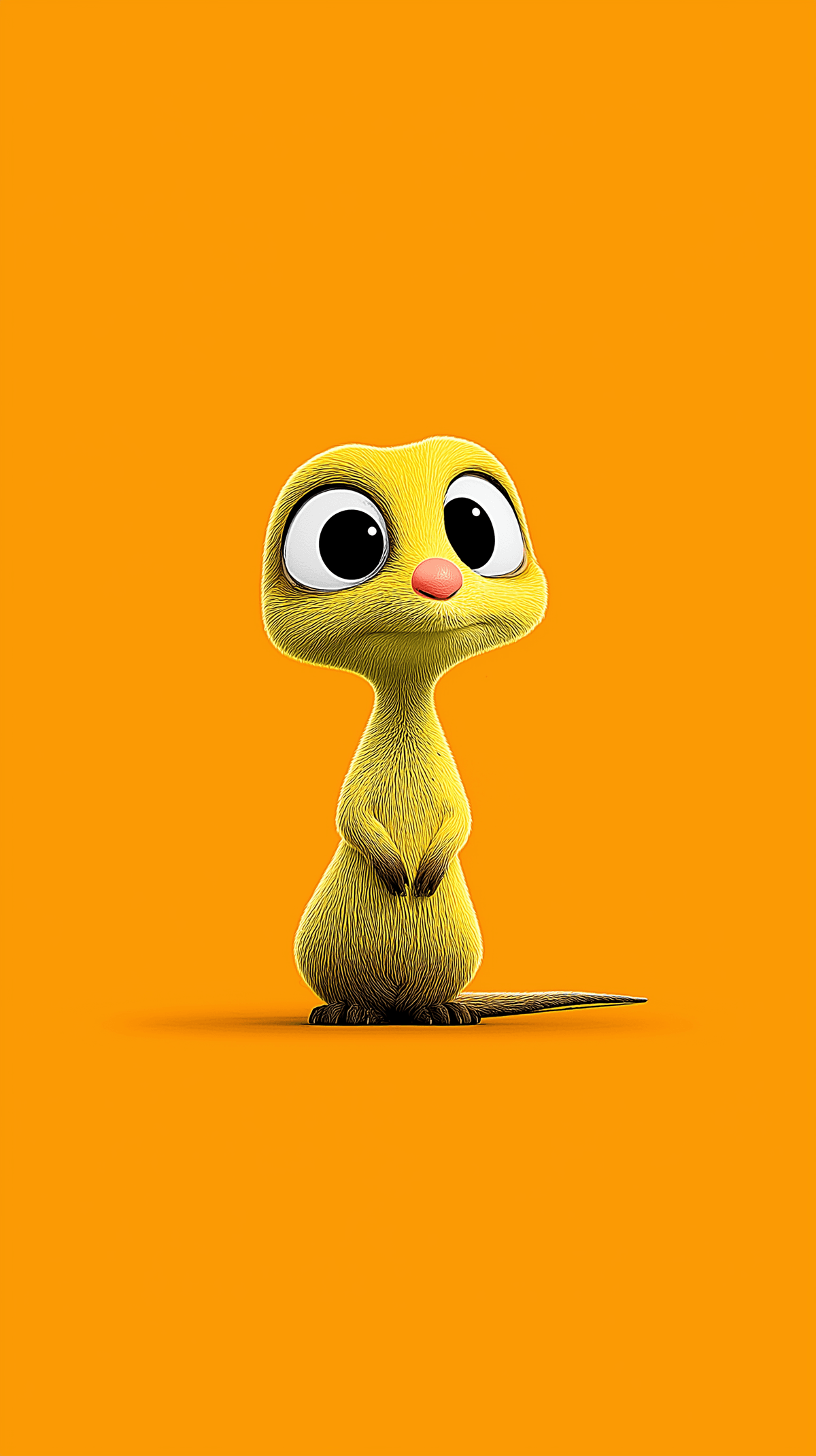 Cute Yellow Cartoon Animal Wallpaper with Orange Background wallpaper - Cute Animal Wallpapers | Picmaze