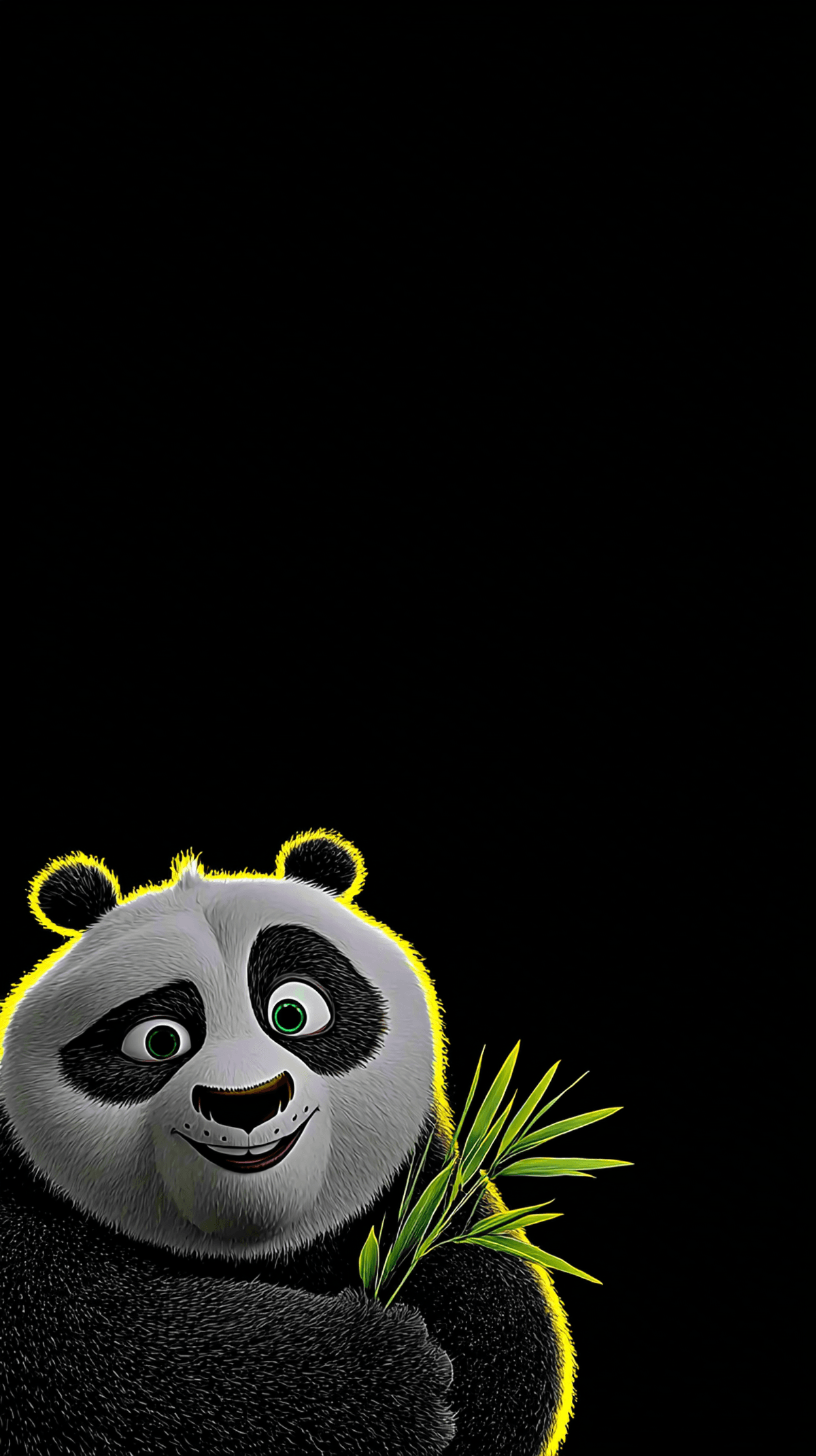 Cute Panda with Bamboo Wallpaper – Smiling Cartoon Panda Dark Android Background wallpaper - Panda Wallpapers | Picmaze