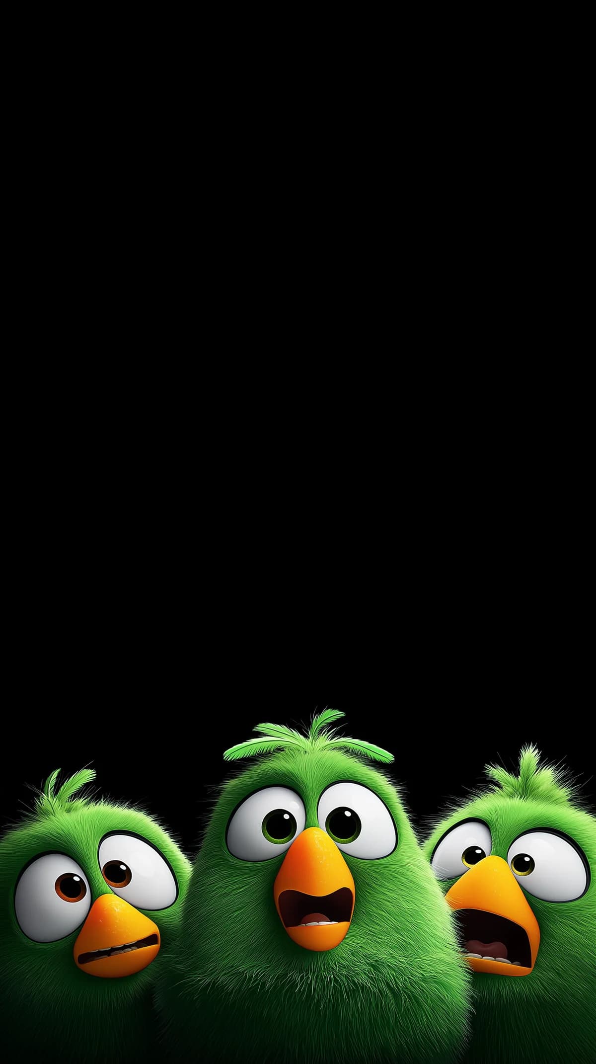 Cute Green Birds Bottom Minimal Black Aesthetic Wallpaper wallpaper - parrots | Picmaze