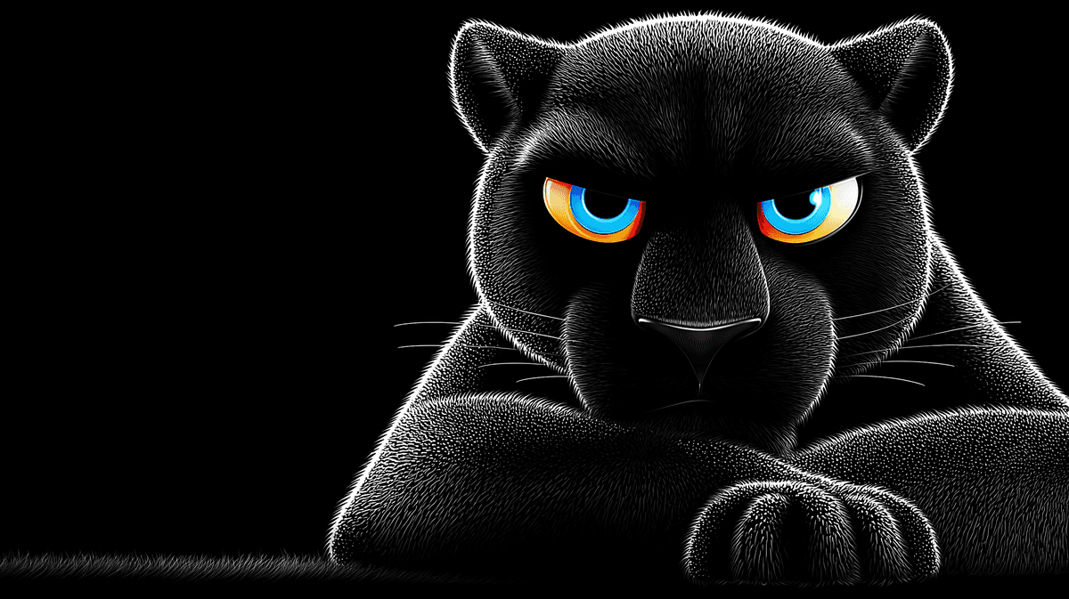Black Panther 4K Dark Wallpaper with Neon Eyes wallpaper - 3D Wallpaper | Picmaze