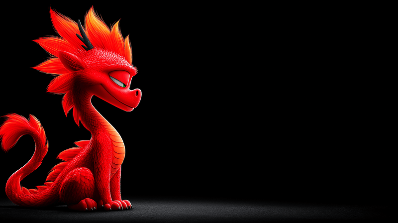 Cute Red Dragon Desktop Wallpaper – Glowing Fantasy 3D Cartoon Dragon Background in 4K - Desktop Wallpapers  desktop Wallpaper | Picmaze
