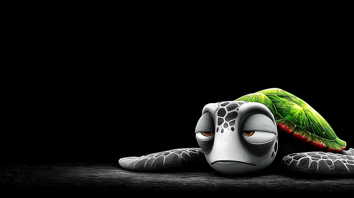 Sleepy Turtle 4K Desktop Wallpaper HD Dark Minimal Aesthetic wallpaper - pc wallpapers | Picmaze