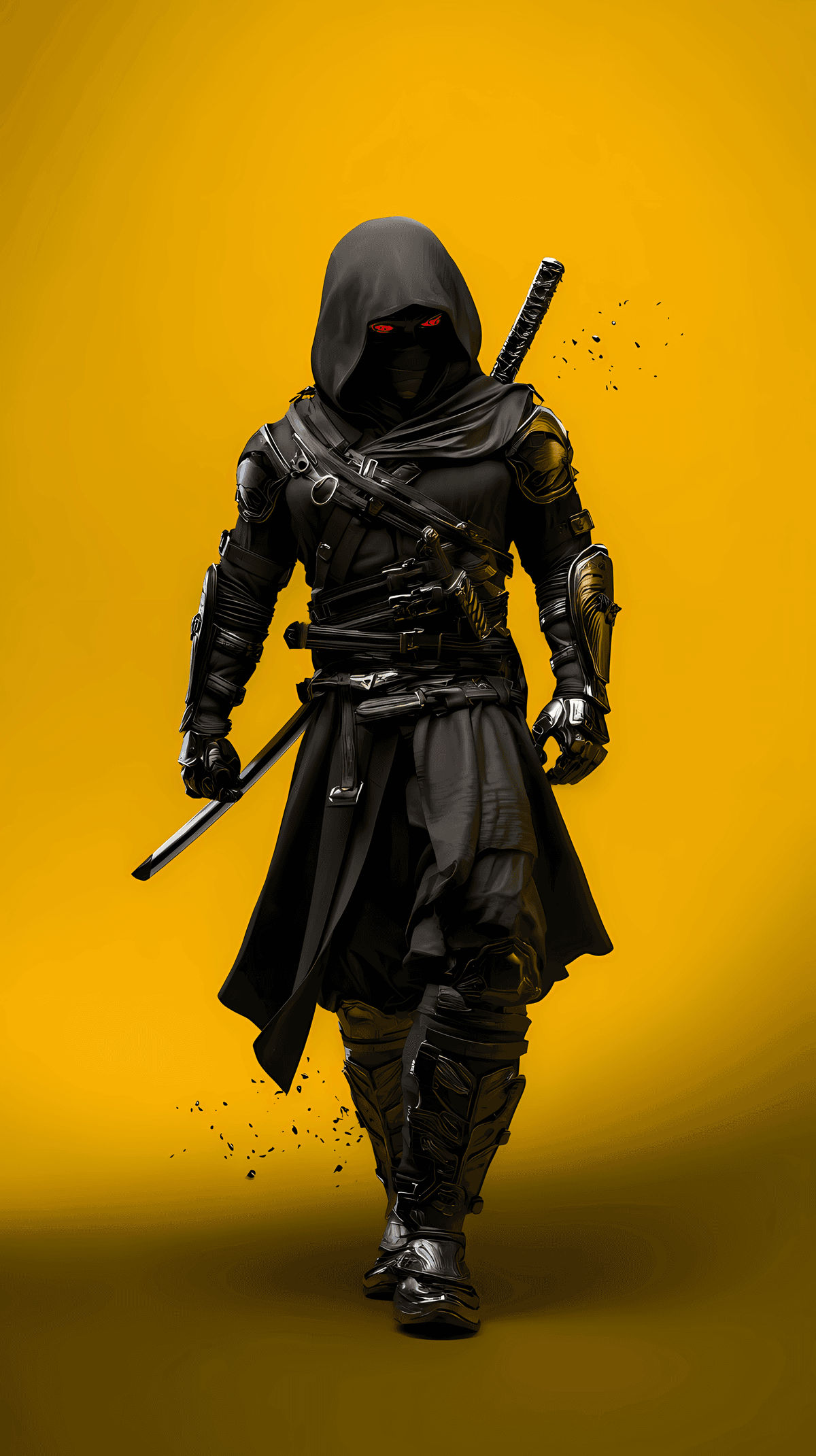 Dark Shadow Ninja Wallpaper – Hooded Assassin with Red Eyes 4K Android Background wallpaper - Ninja Wallpapers  | Picmaze