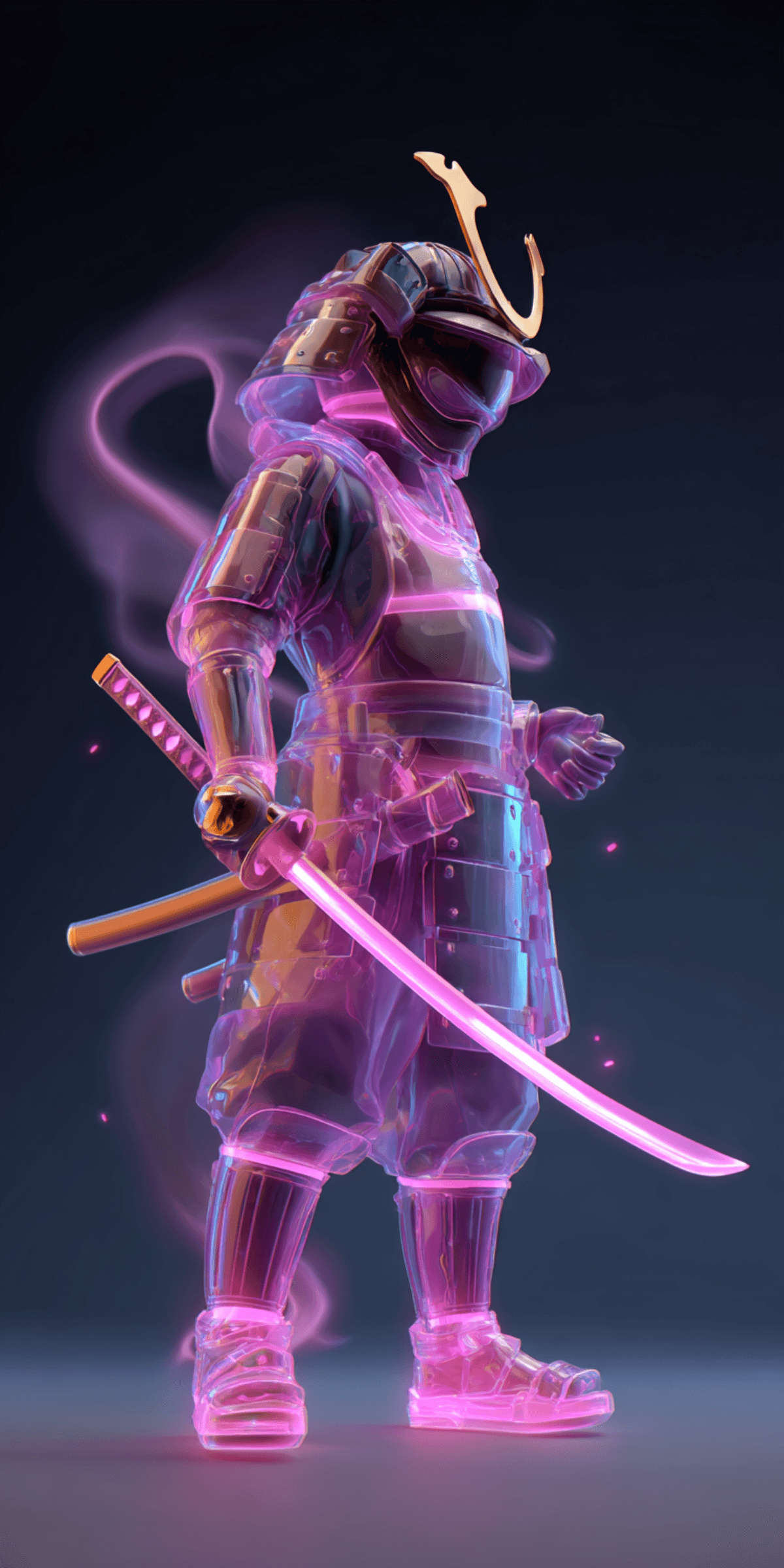 Neon Cyberpunk Samurai iPhone Wallpaper 4K Ultra HD wallpaper - ios | Picmaze