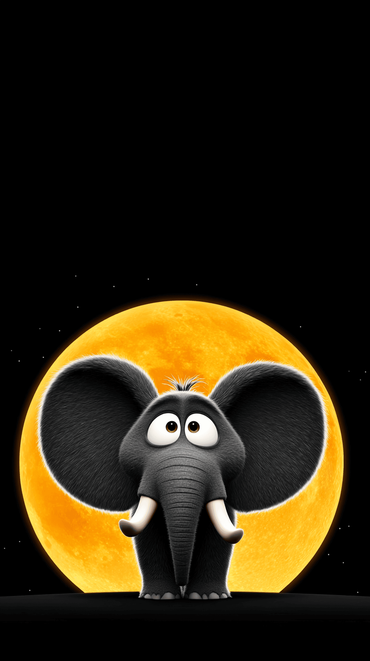 Cute Elephant Moon Wallpaper 4K Night Sky Background wallpaper - draft | Picmaze