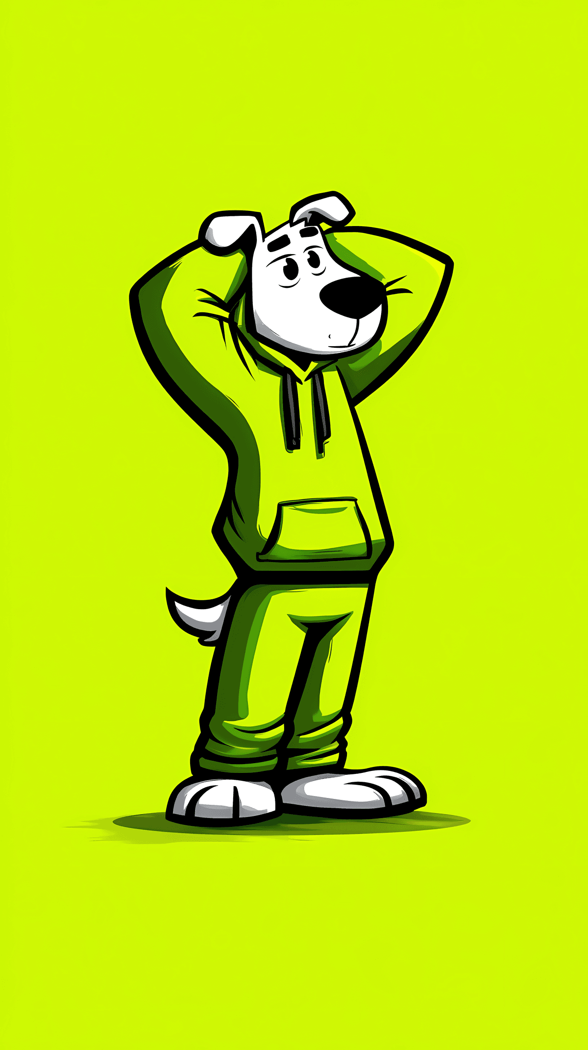 Cool Cartoon Dog Neon Green Android Wallpaper wallpaper - Dogs wallpaper | Picmaze
