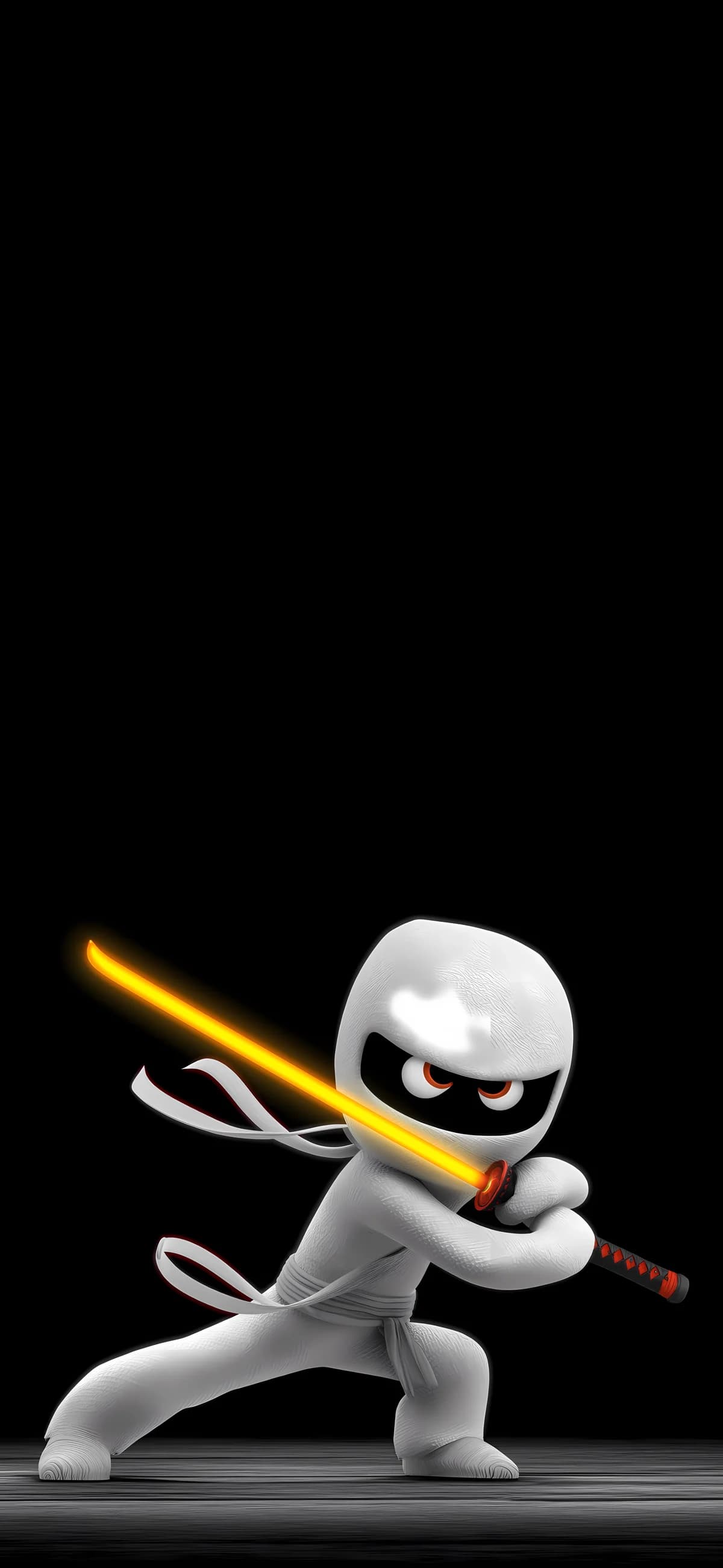 Minimal Ninja Warrior iPhone Wallpaper with Glowing Sword wallpaper - ios wallpapers | Picmaze