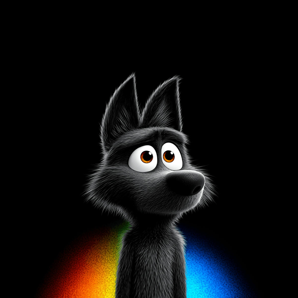 Cute Black Wolf Cartoon 4K Profile Picture wallpaper - profile-pictures | Picmaze