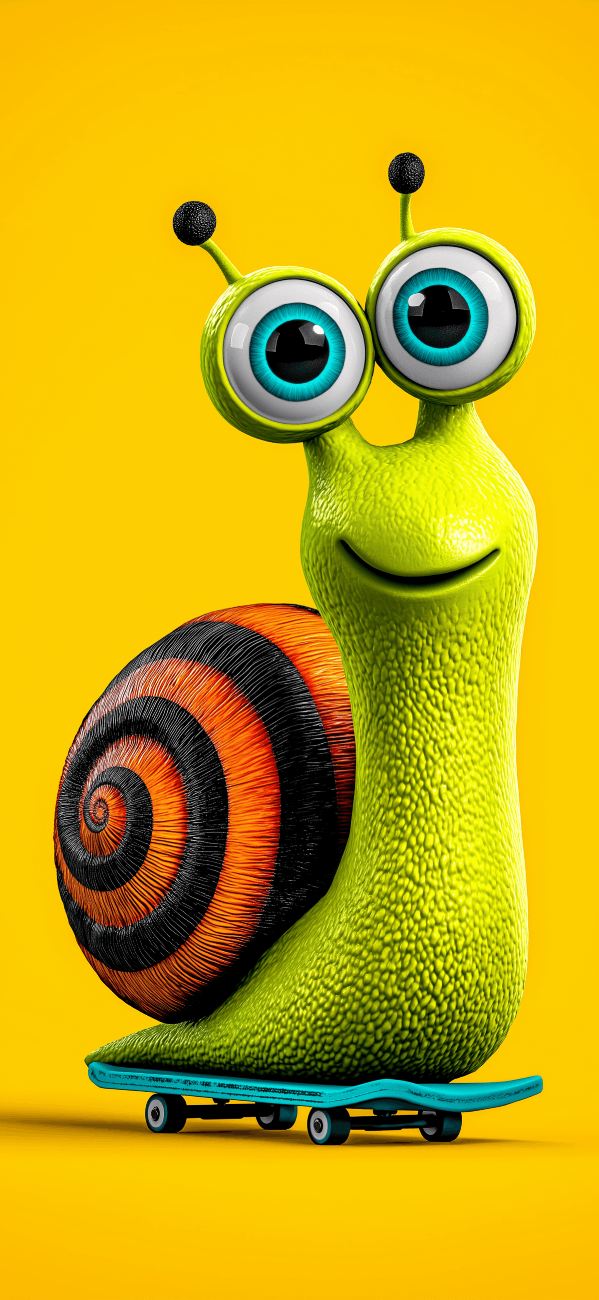 Cute Cartoon Snail 4K iPhone Wallpaper with Yellow Background wallpaper - ios wallpapers | Picmaze