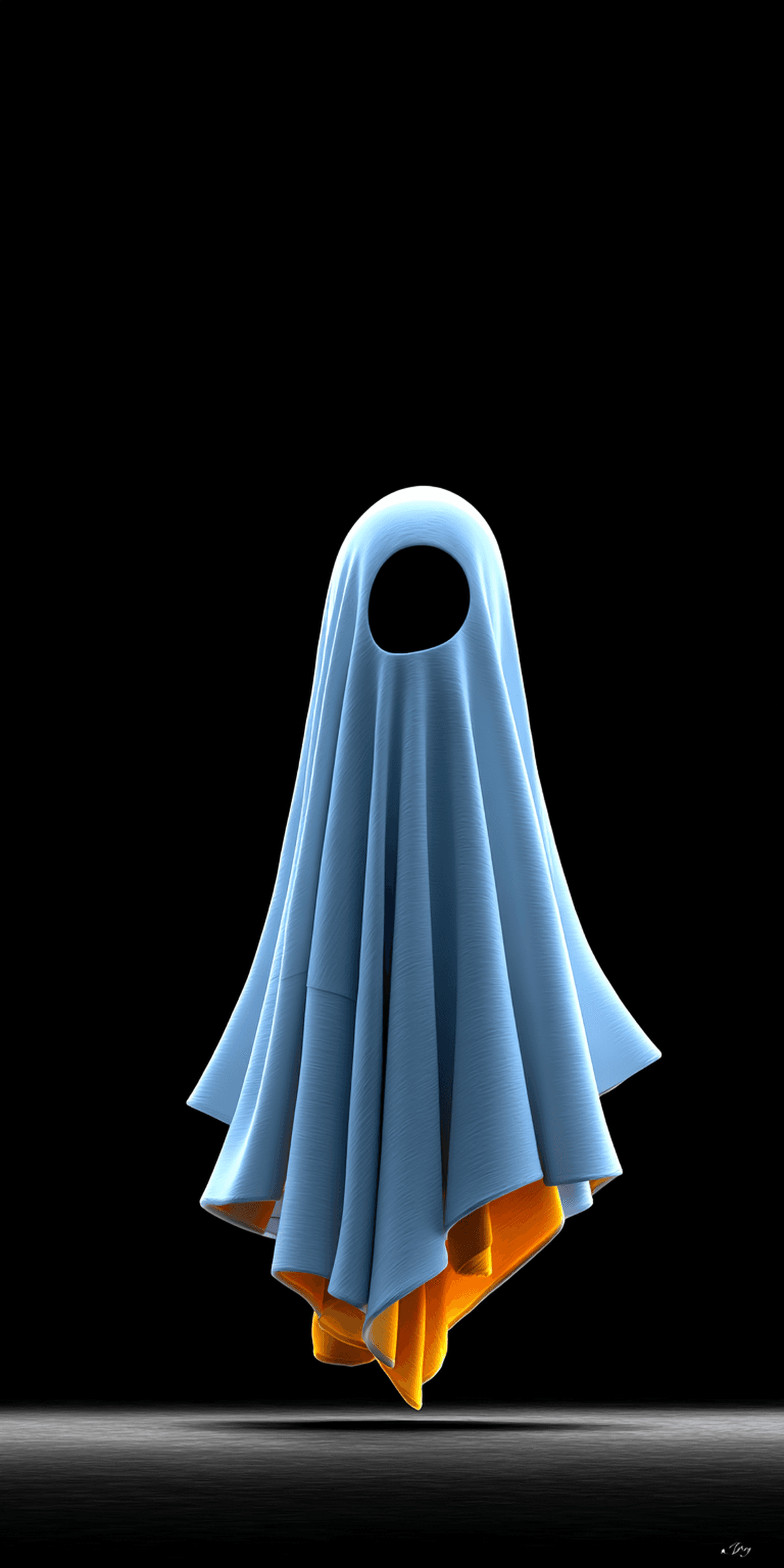 Minimal Floating Ghost Wallpaper – Cute Spooky Ghost Dark Background wallpaper - ghost | Picmaze