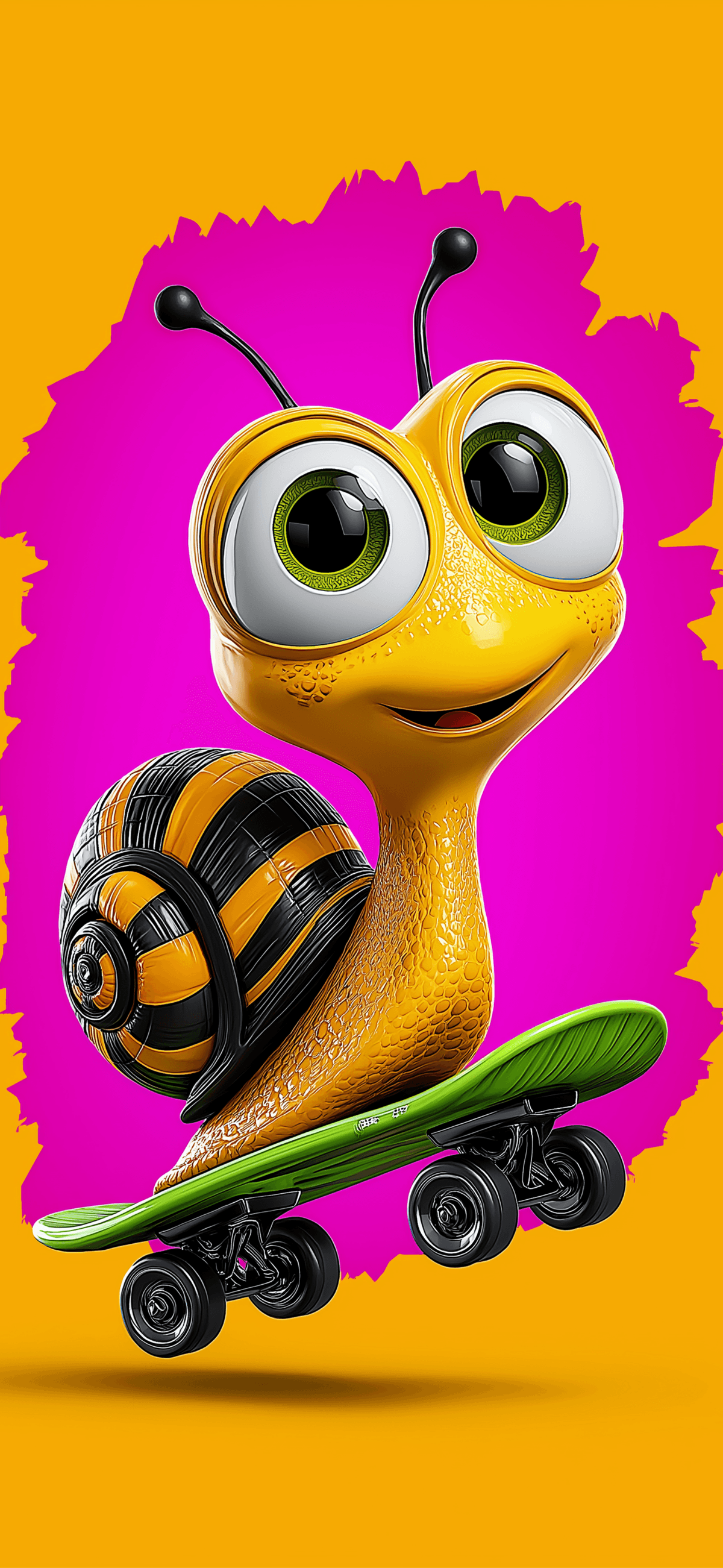 Cute Cartoon Snail Skateboard 4K iPhone Wallpaper wallpaper - ios wallpapers | Picmaze