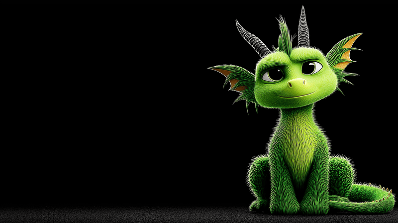 Cute Green Baby Dragon Wallpaper – Fantasy Creature Dark Aesthetic 4K Desktop - Desktop Wallpapers  desktop Wallpaper | Picmaze