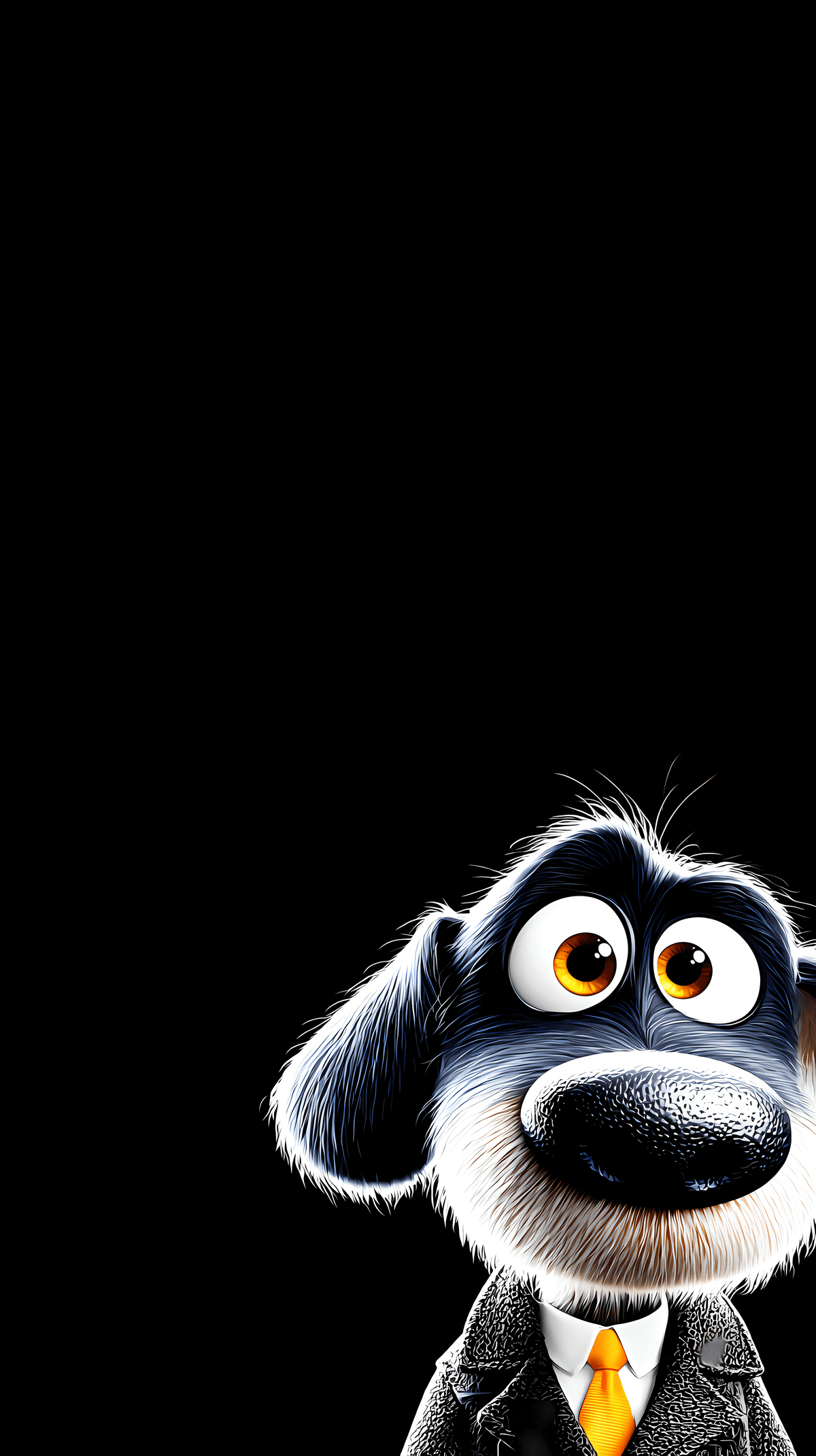 Stylish Cartoon Dog in Suit – Minimal Dark 4K Aesthetic Wallpaper wallpaper - Dogs wallpaper | Picmaze