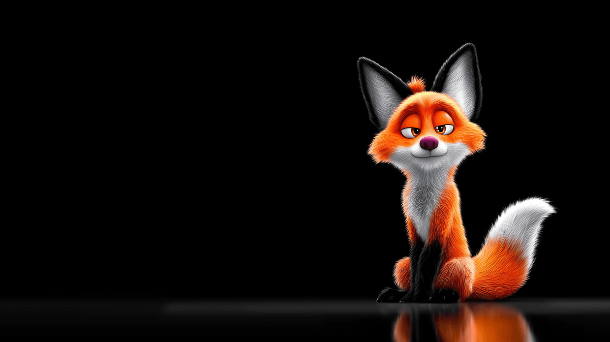 Cute Smiling Fox 4K Dark Aesthetic Wallpaper wallpaper - 3D Wallpaper | Picmaze