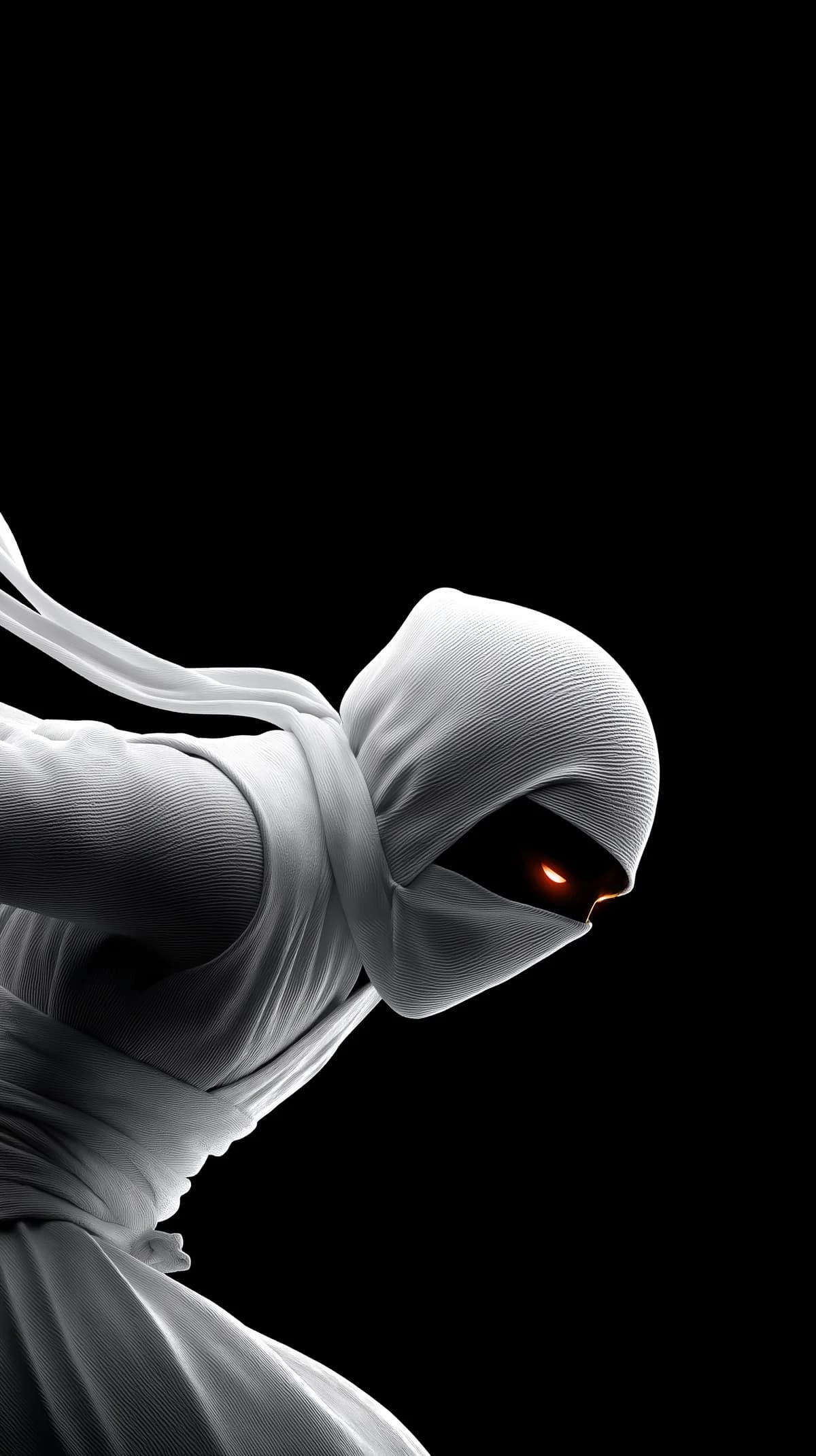 Dark White Ninja Close-Up Glowing Eyes 4K Wallpaper wallpaper - Ninja Wallpapers  | Picmaze