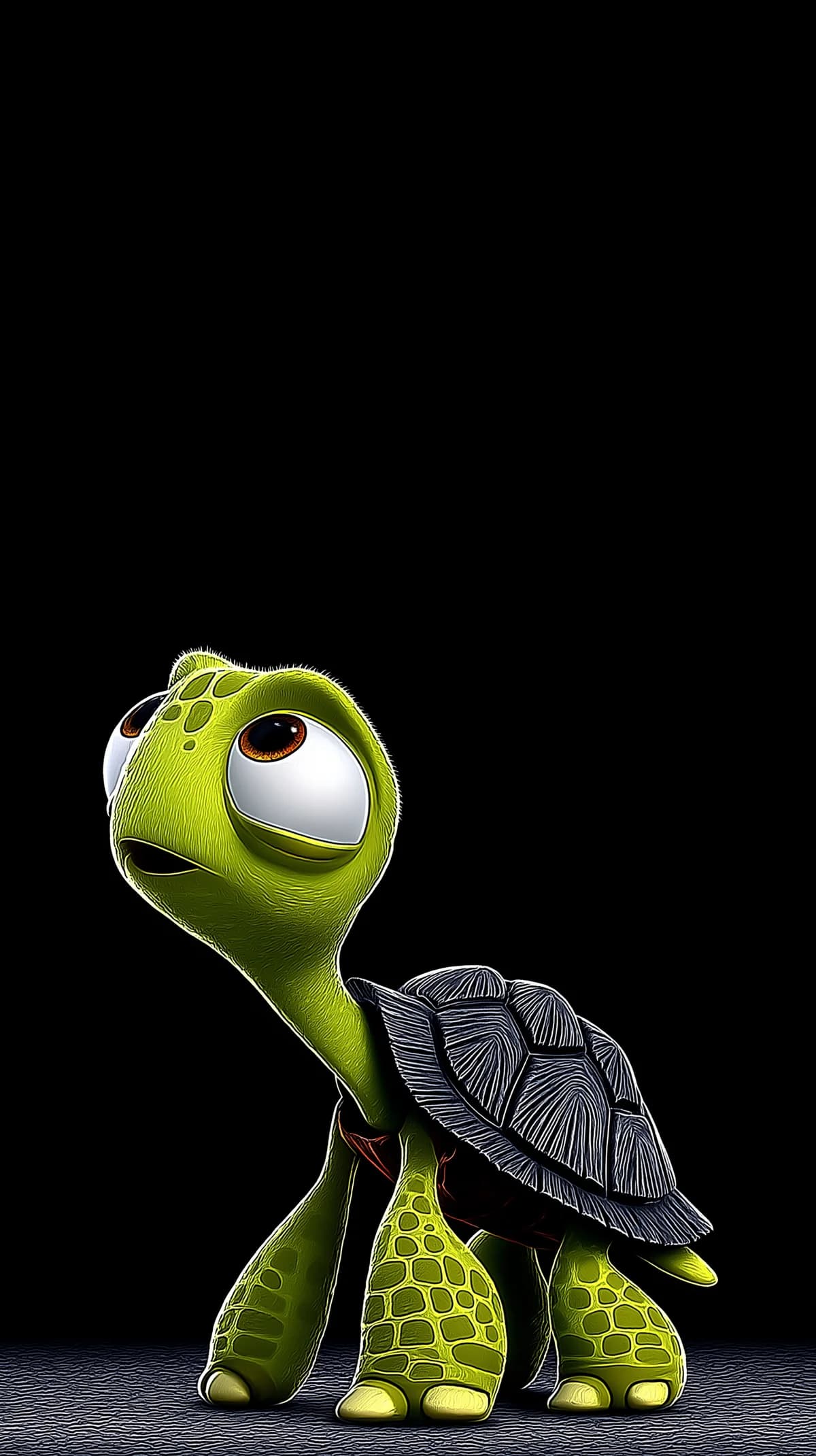 Curious Turtle Looking Up Minimal Dark Cute Wallpaper wallpaper - Turtle | Picmaze