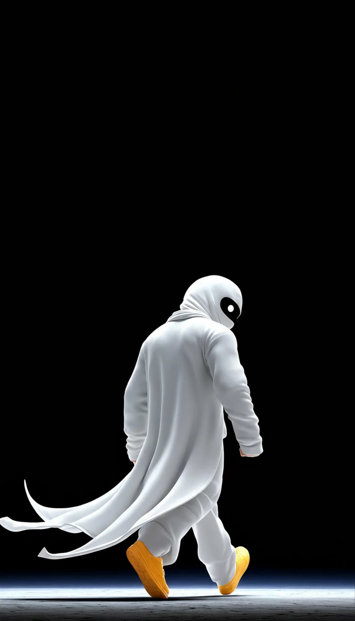 White Ninja Back Walk Flowing Cloak 4K HD Wallpaper wallpaper - Ninja Wallpapers  | Picmaze