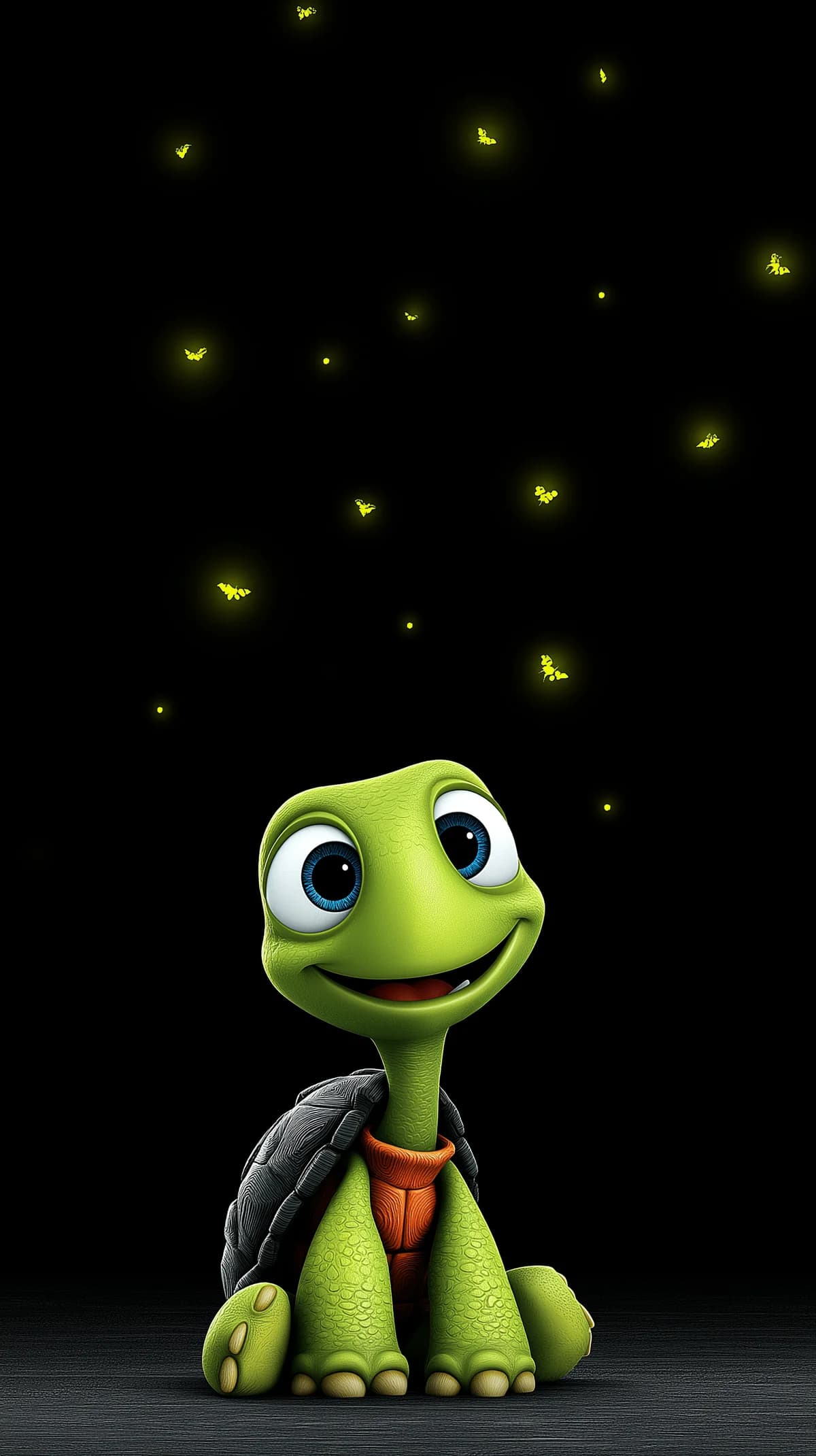 Cute Turtle Wallpaper with Fireflies Aesthetic Night Scene wallpaper - Turtle | Picmaze