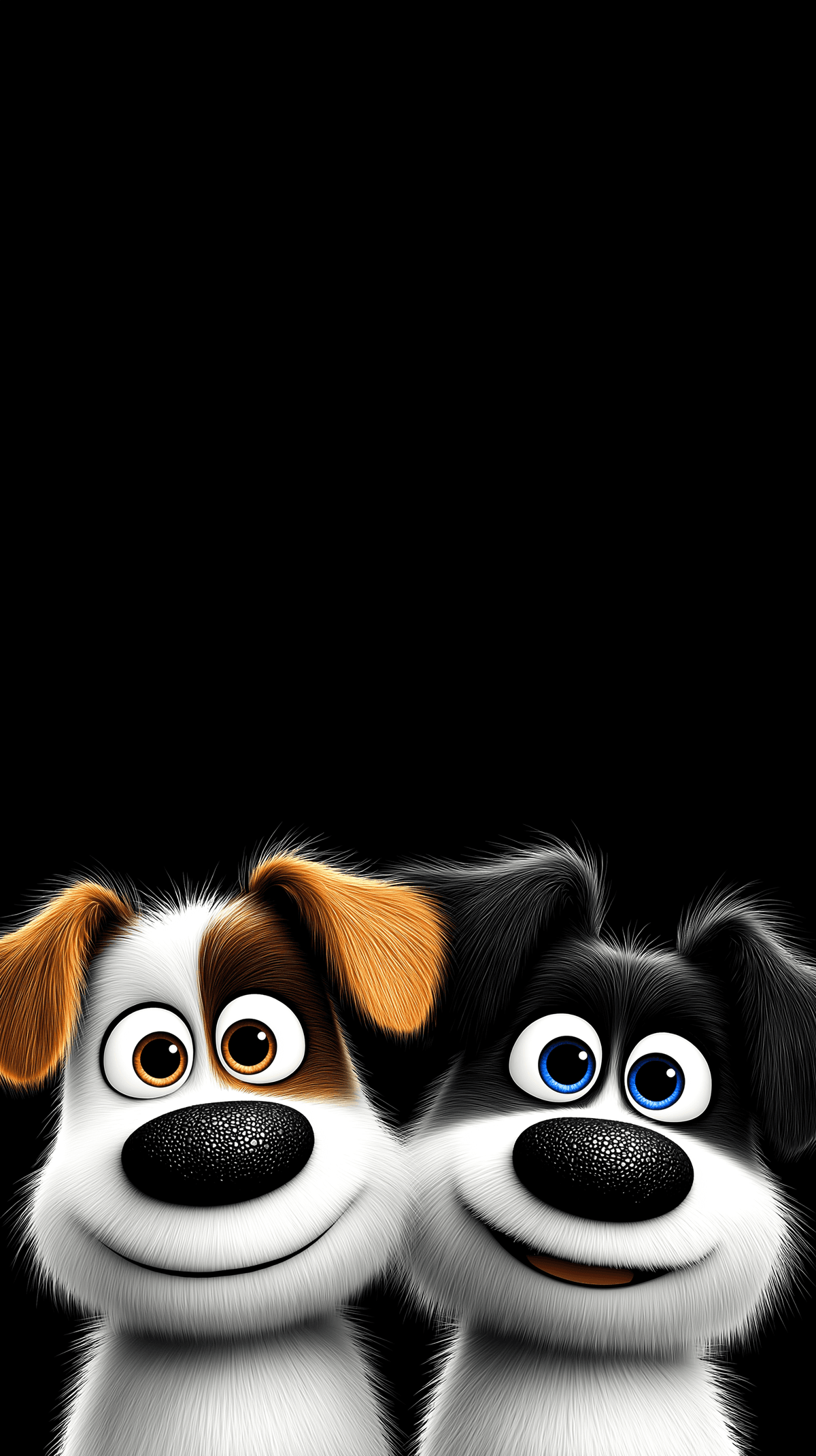 Cute Cartoon Dogs Smiling Wallpaper 4K Dark wallpaper - draft | Picmaze