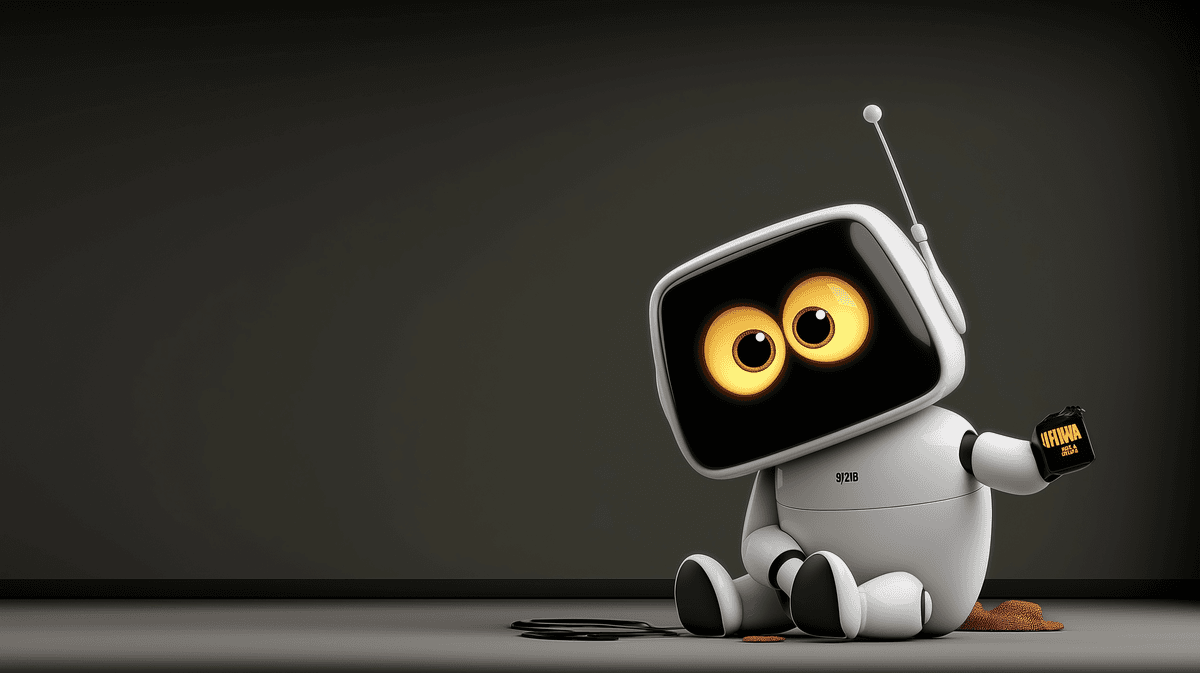 Cute Robot with Glowing Eyes 4K Dark Wallpaper wallpaper - 3D Wallpaper | Picmaze