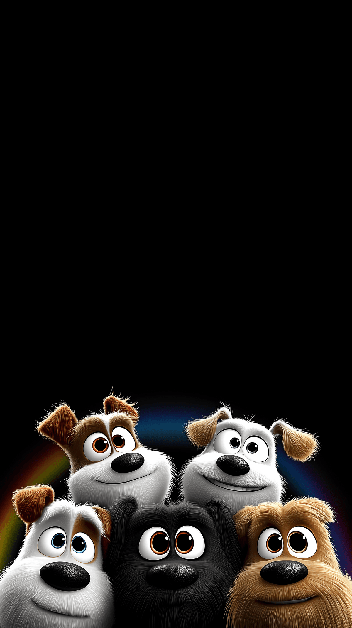 Cute Cartoon Dogs Rainbow Glow Wallpaper 4K wallpaper - draft | Picmaze