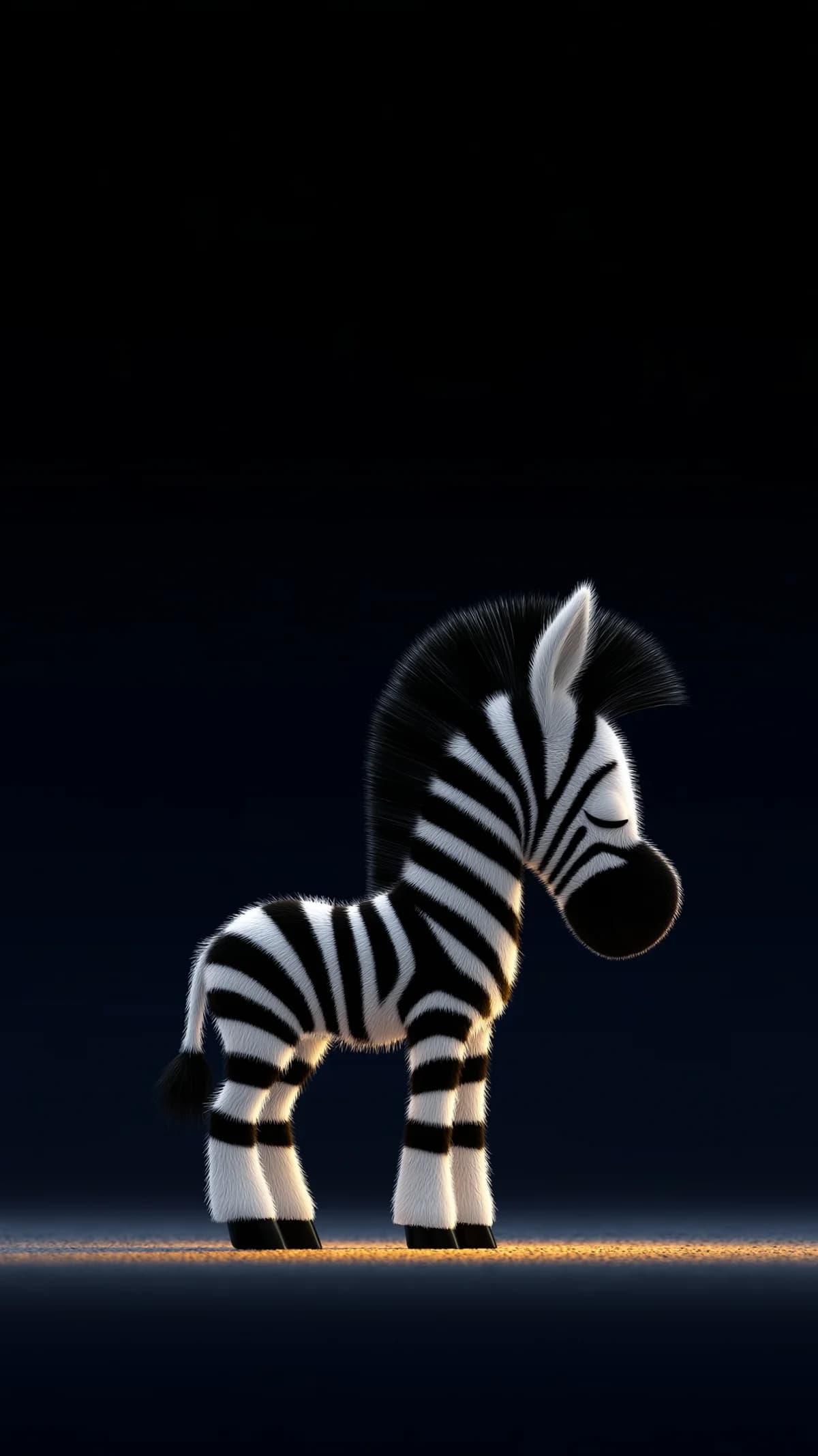 Cute Baby Zebra Wallpaper with Soft Fur Minimal Dark Background wallpaper - Zebra wallpapers | Picmaze