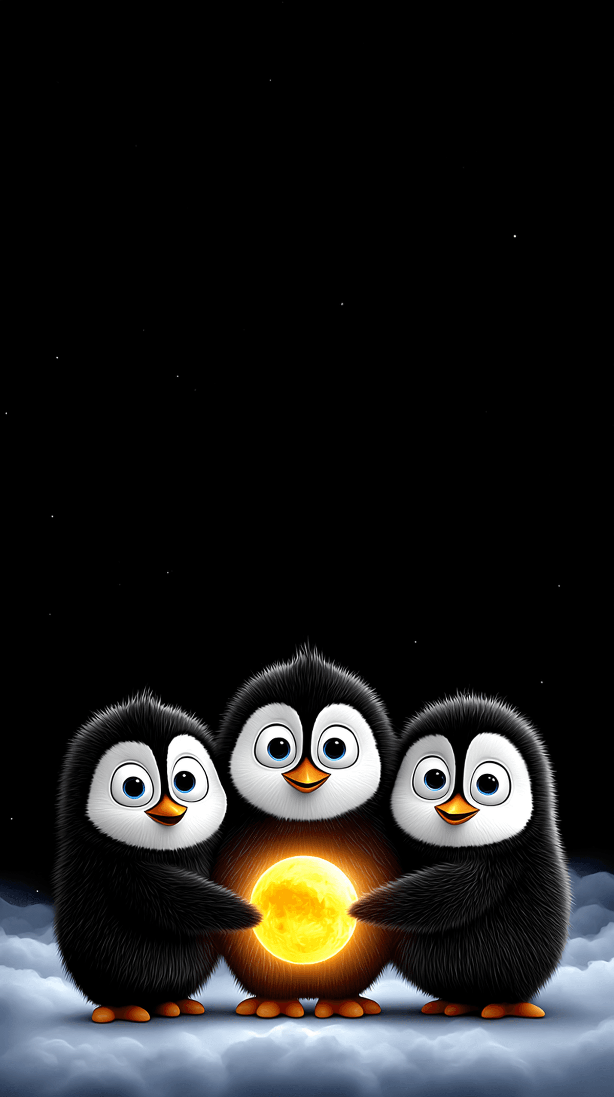 Cute Penguins Holding Sun Wallpaper 4K Night Sky wallpaper - NATURE | Picmaze