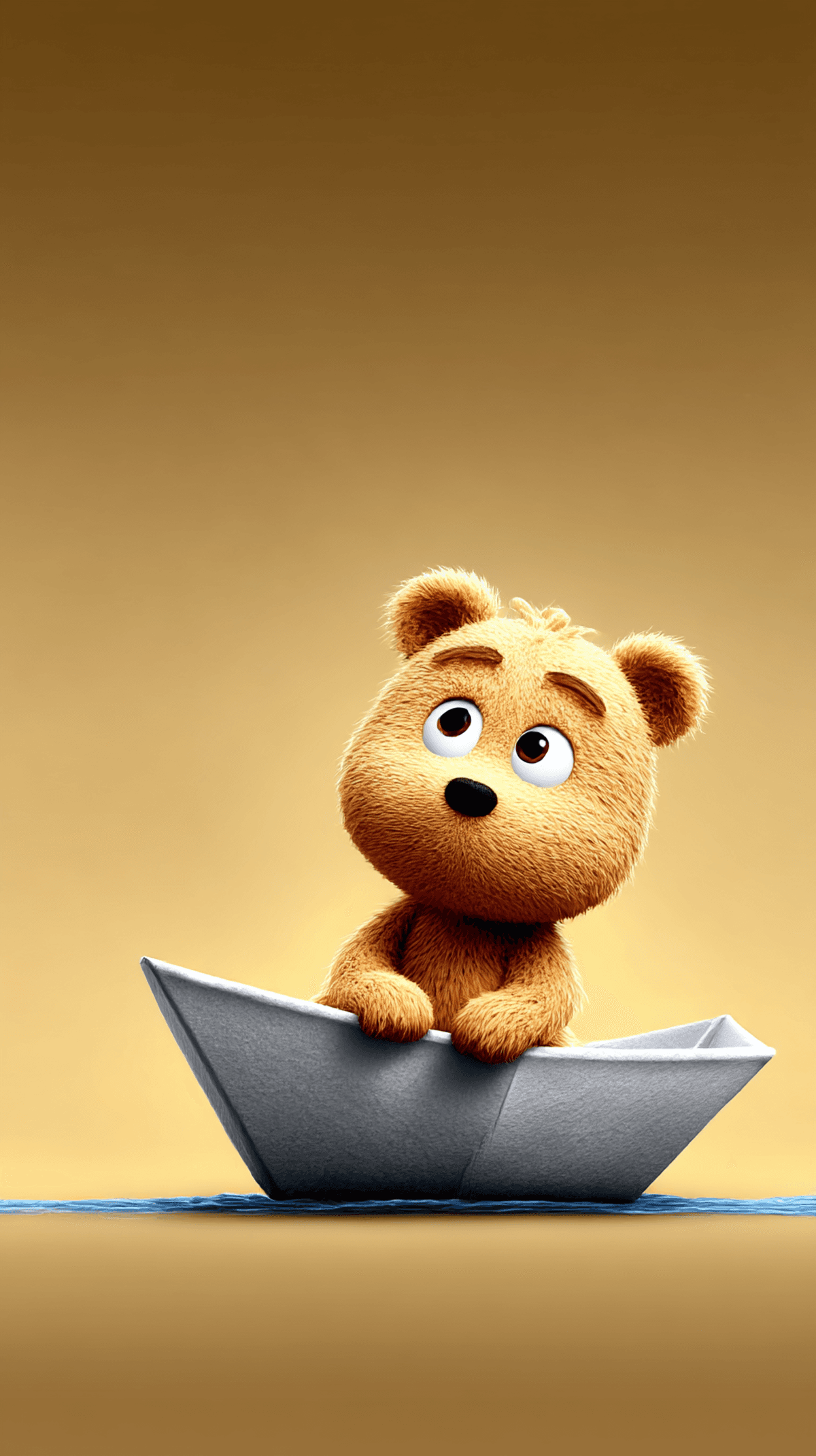 Cute Teddy Bear Paper Boat Mobile Wallpaper 4K wallpaper - Fantasy Wallpaper | Picmaze